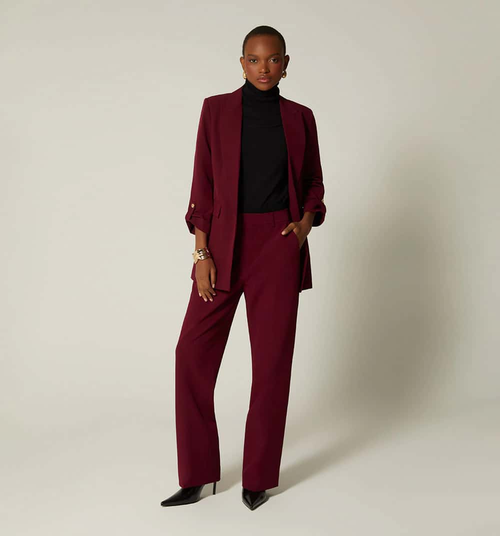 Blazer manga larga silueta over size