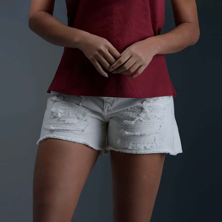Shorts Blanco Mujer