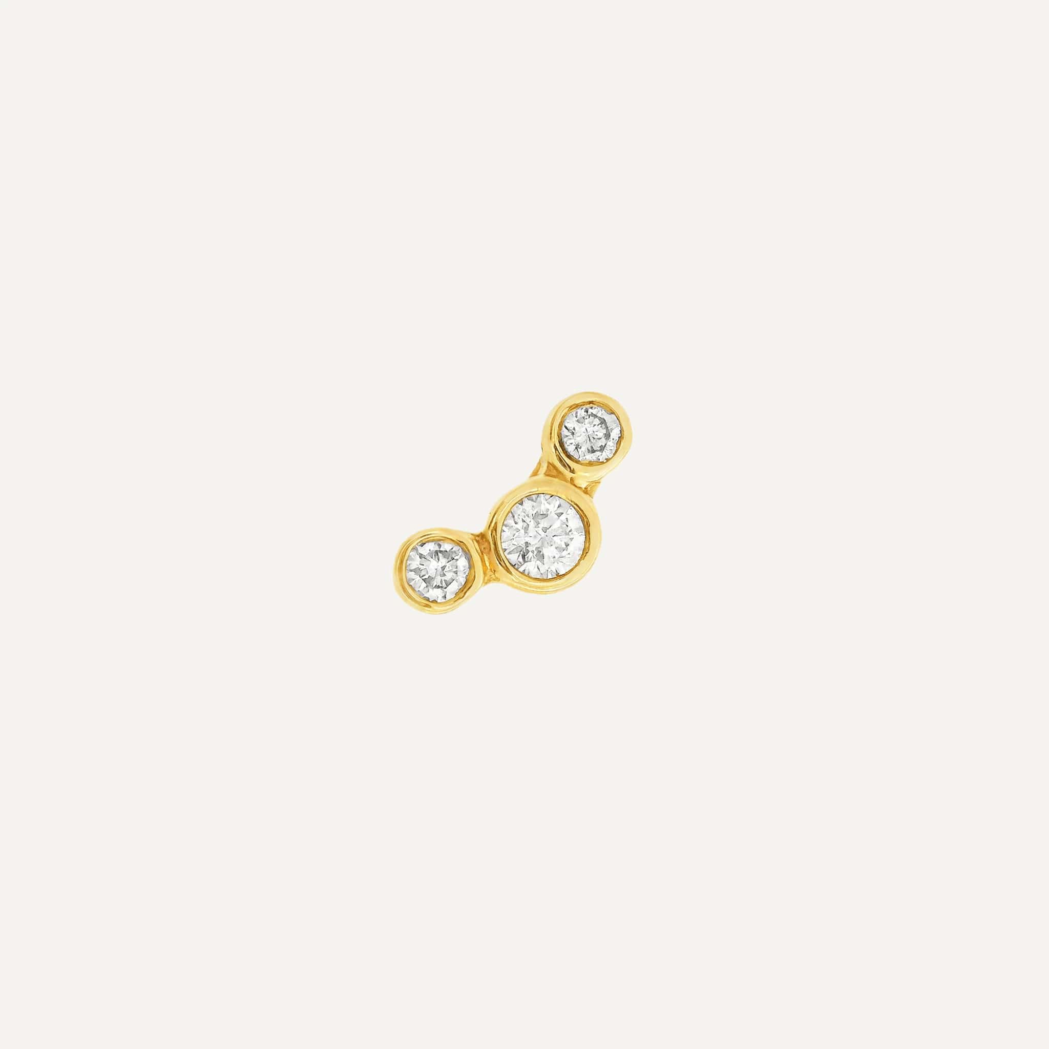Arete Piercing Tres Piedras
