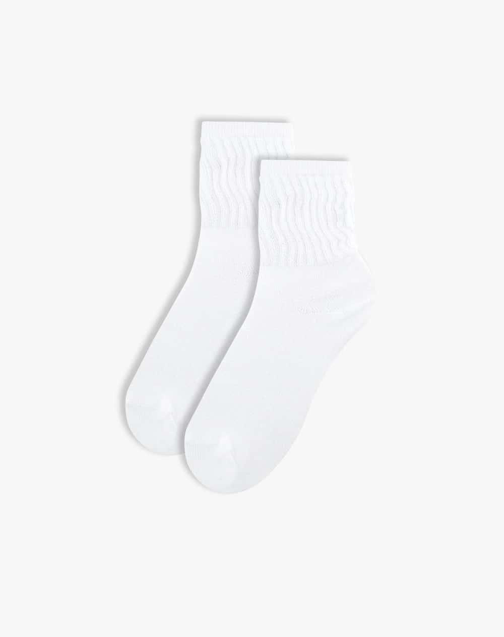 Medias mujer largas pack x2 blancas