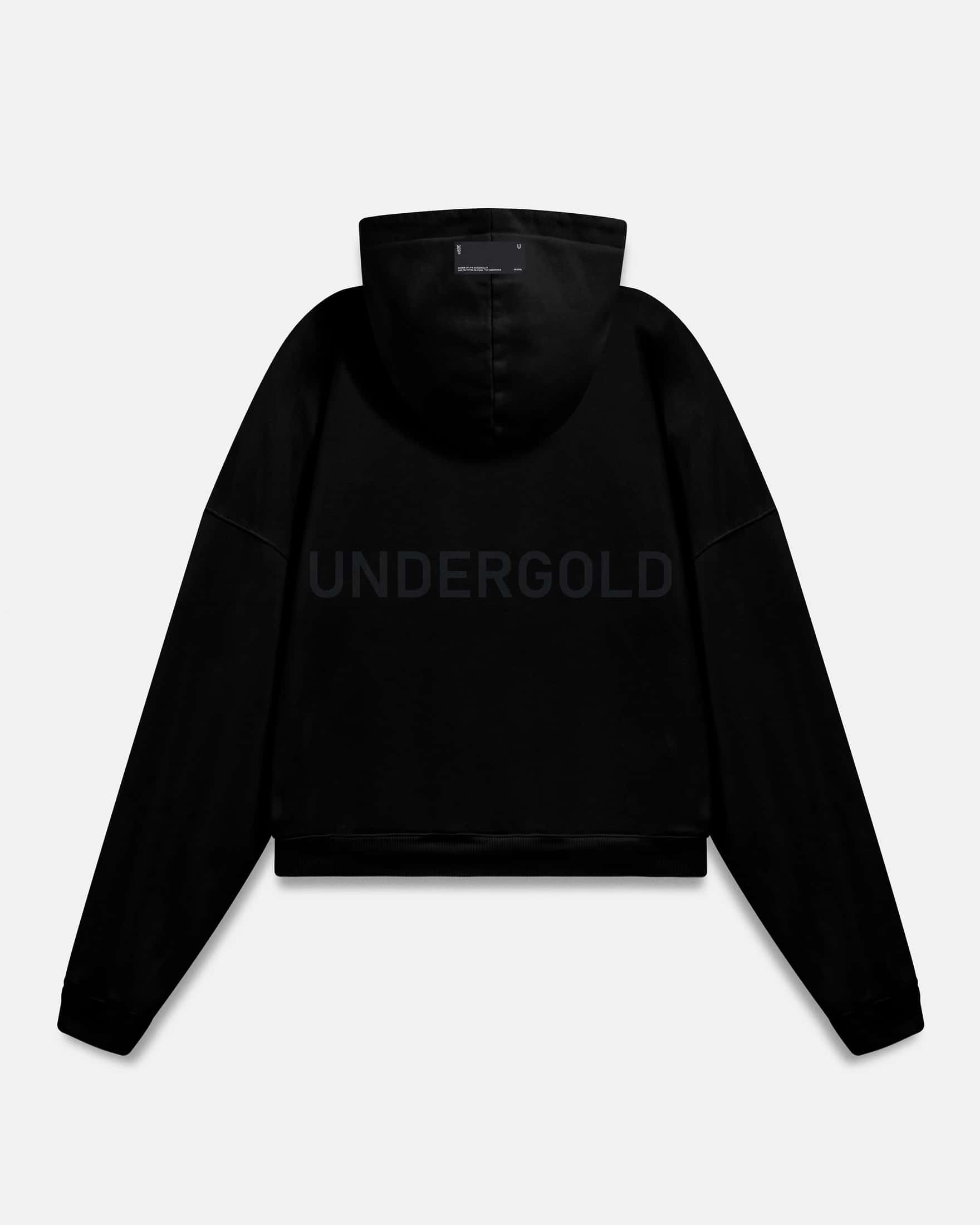 W Line Basic Boxy Fit Hoodie Black - miniatura 1