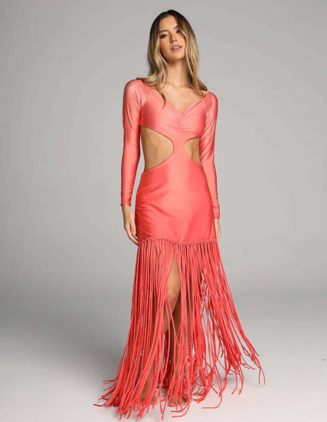 Vestido Aloha Salmon Flower