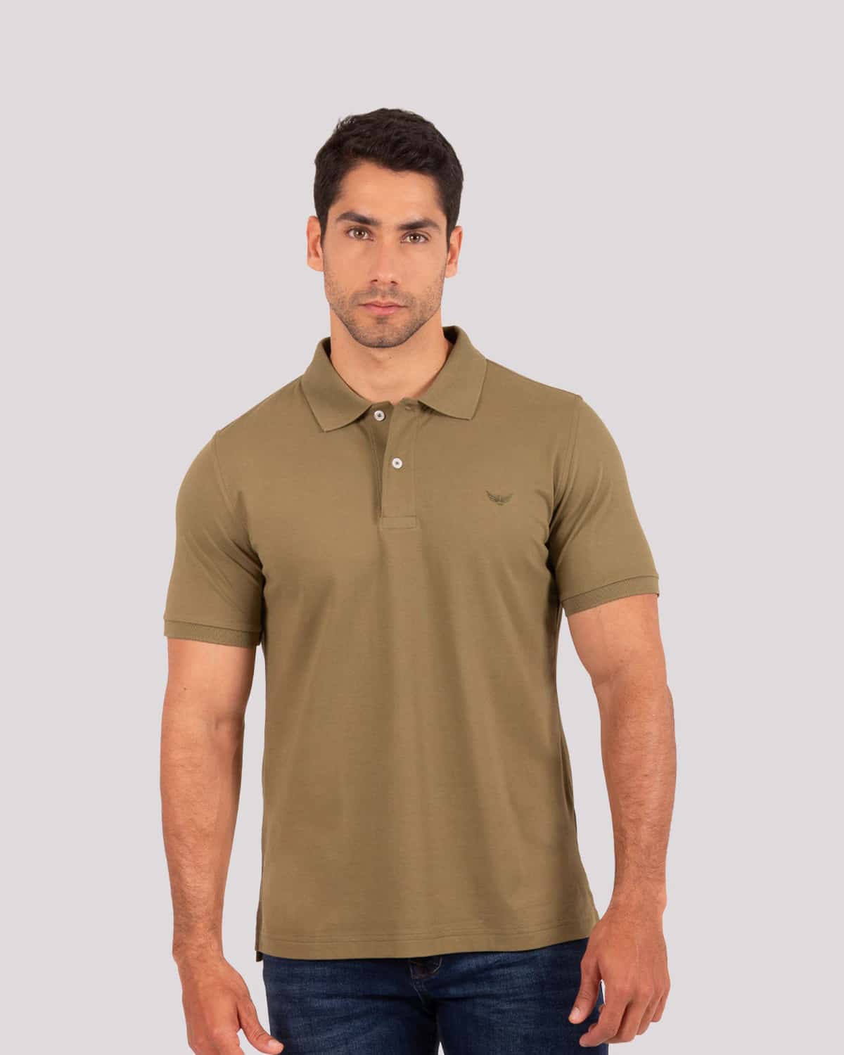 Polo verde para hombre