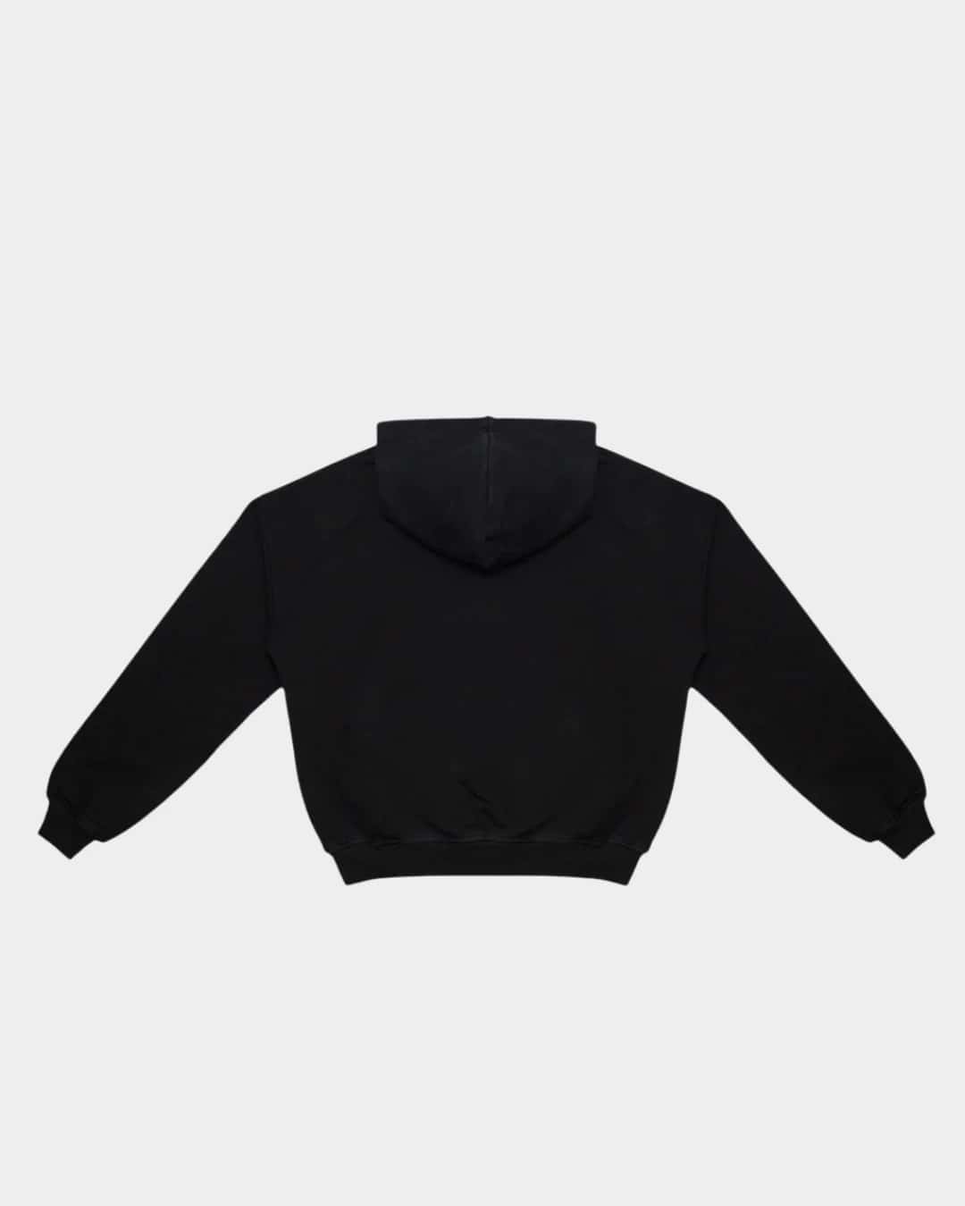 HOODIE BLOCK NEGRO SOBRE NEGRO BOXY FIT - miniatura 2