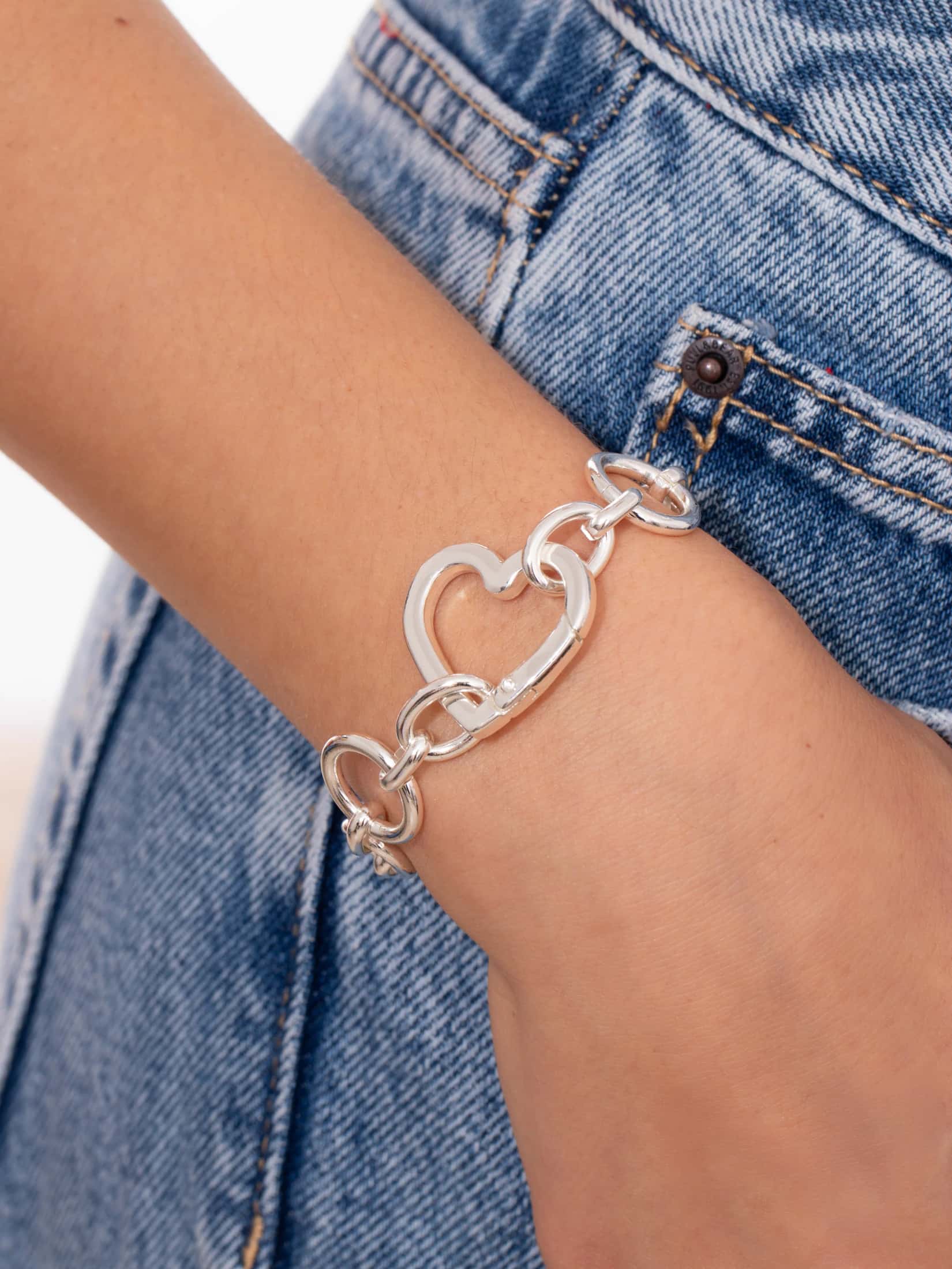 Pulsera Broche Corazón + Aretes - miniatura 2