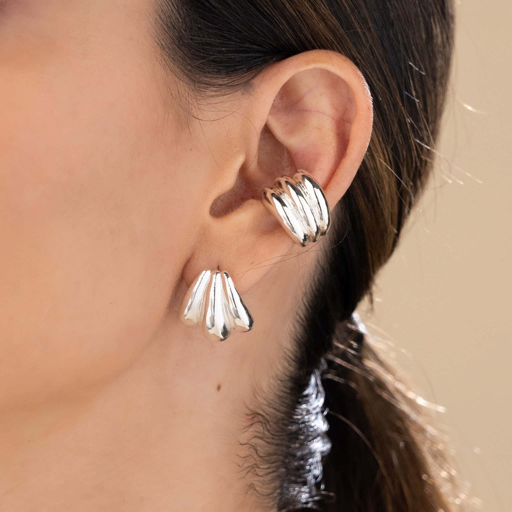 Set X2 Candongas + Earcuff Chunky