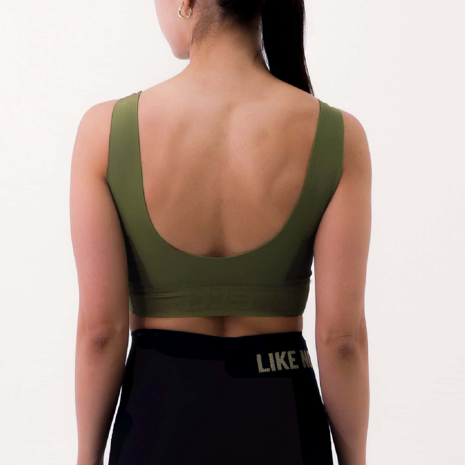 TOP RUNNING SYNK VERDE OLIVA PARA MUJER - miniatura 4