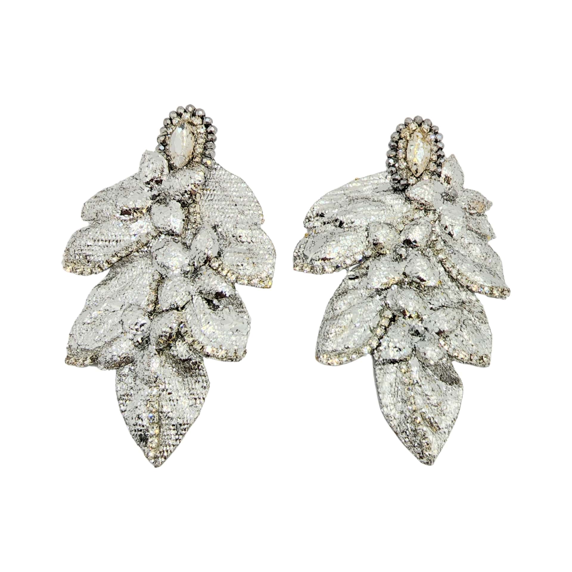 Silver & Gold Luxe Leaf Earrings