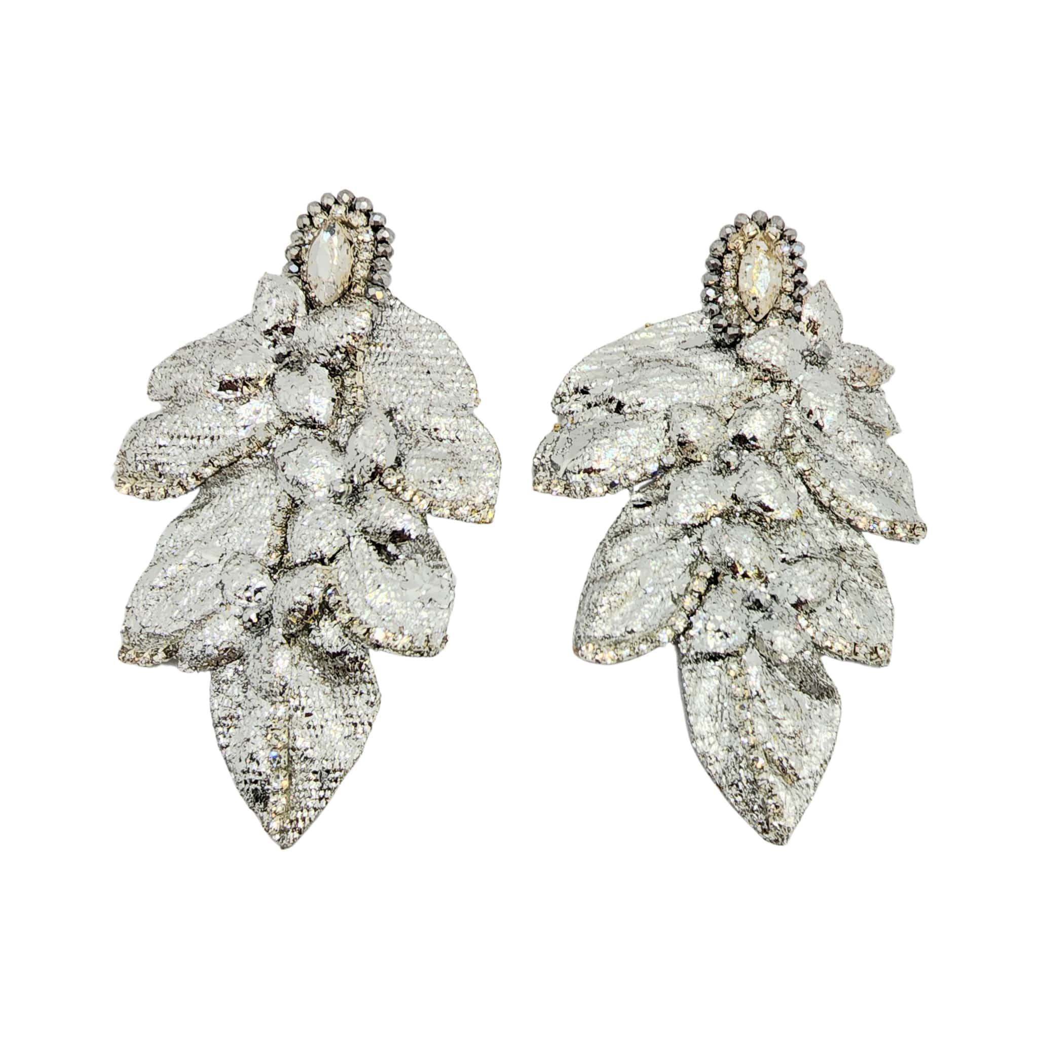 Silver & Gold Luxe Leaf Earrings