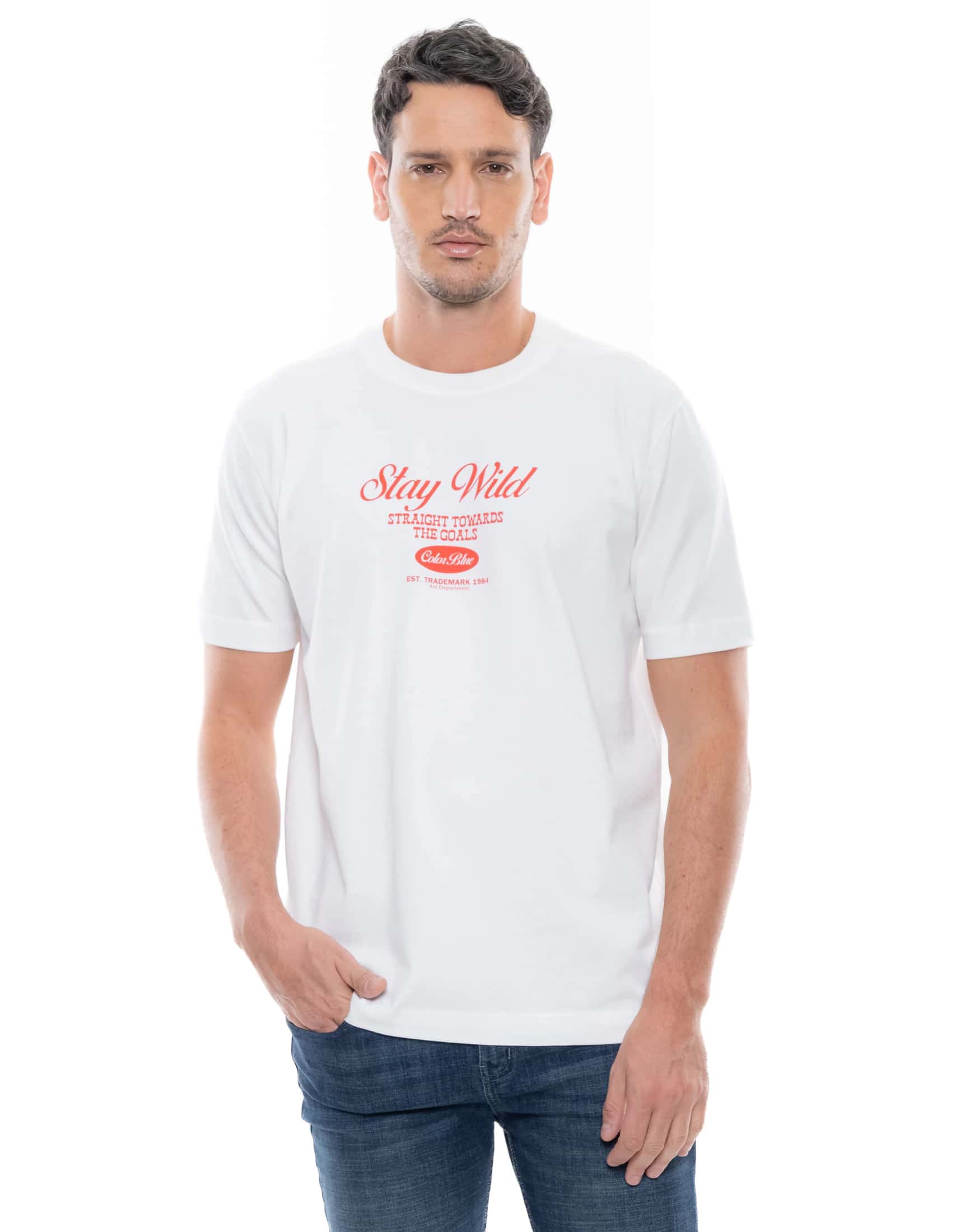Camiseta Manga Corta Estampado En Frente