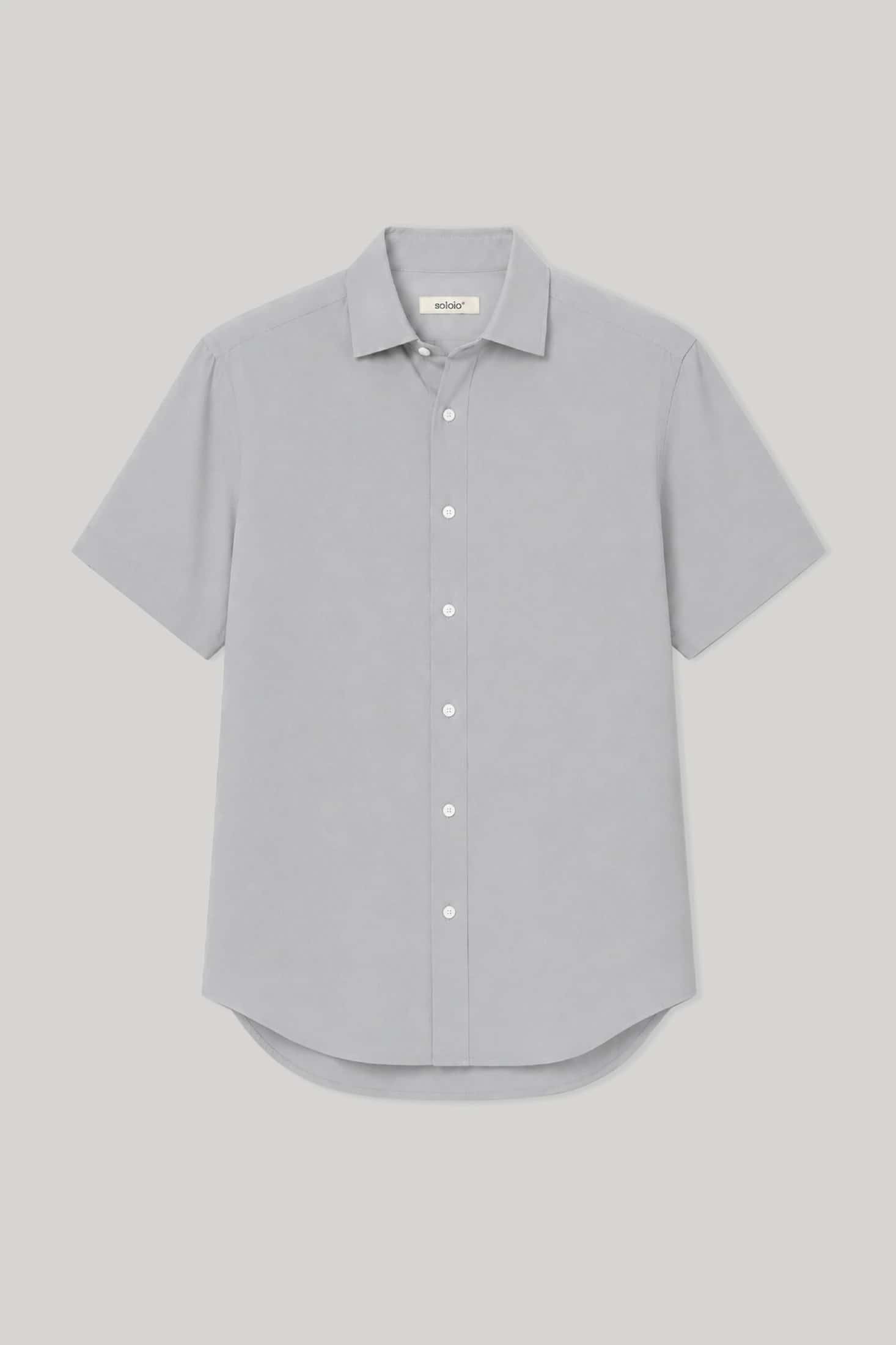 Men's linen shirt icy gray