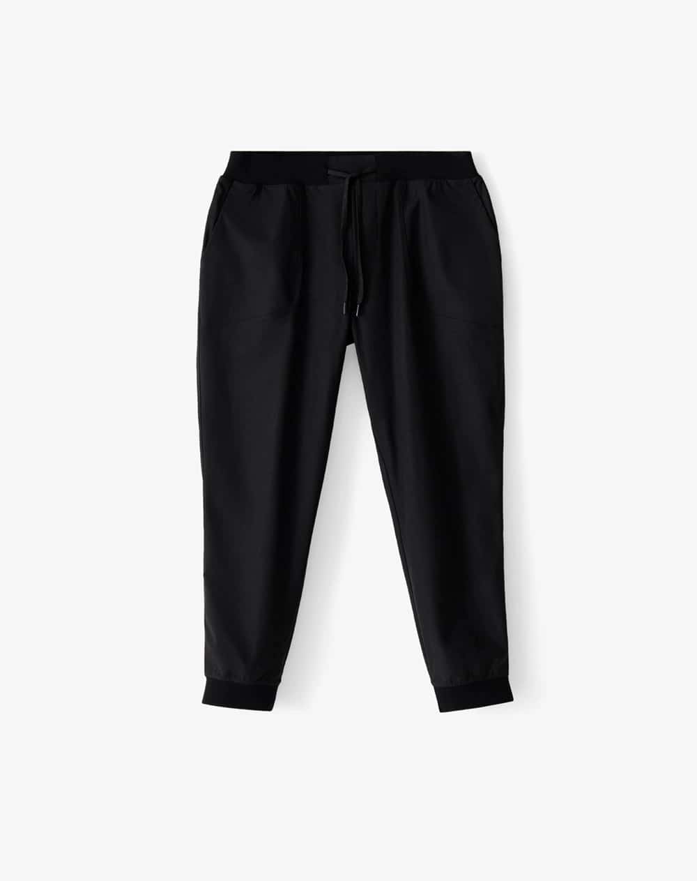 Jogger relaxed tiro medio negro hombre