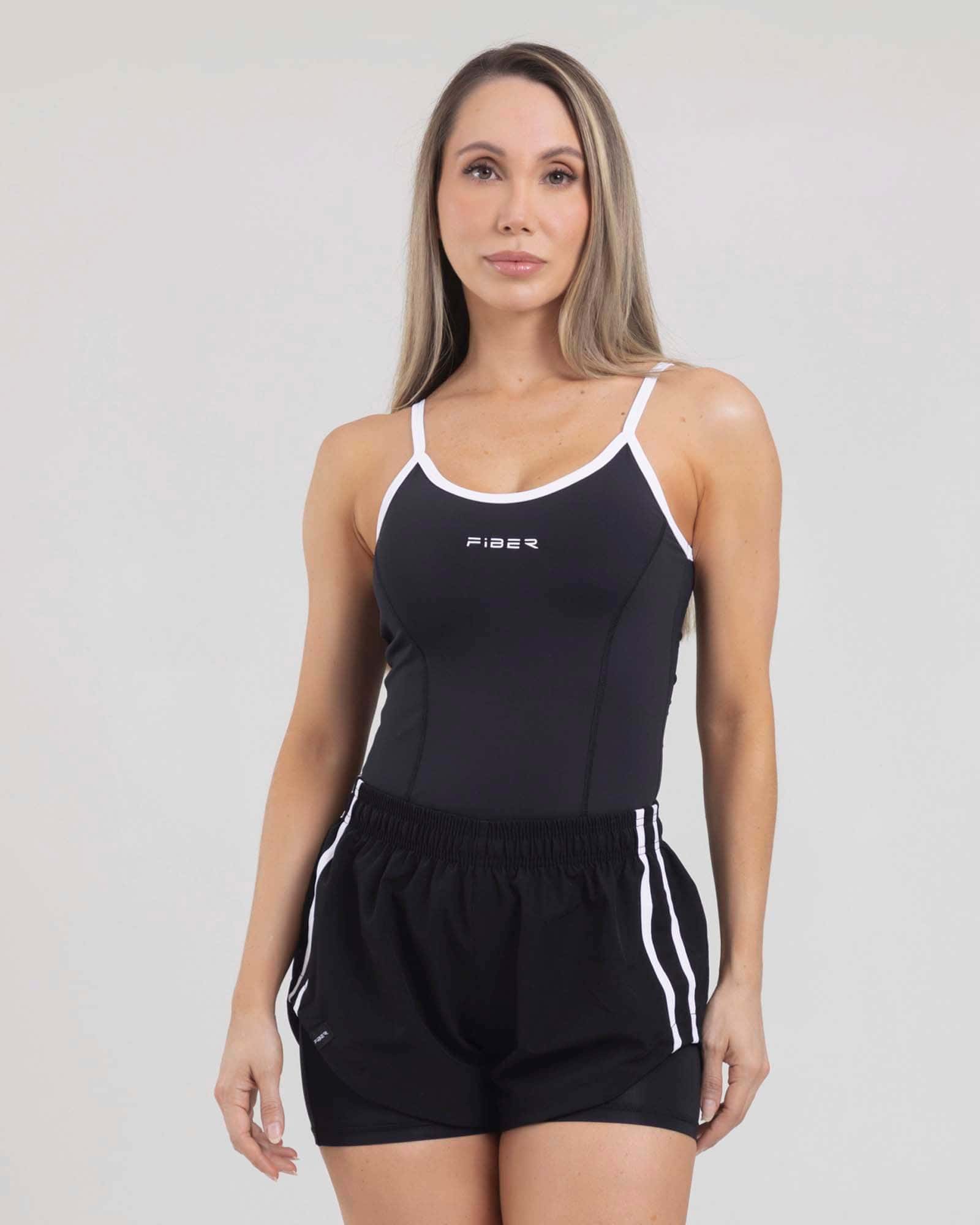 Blusa sport glow negro tropi FIBER