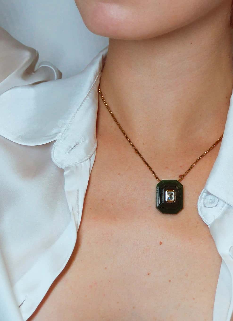 OTTAGONO - GREEN NECKLACE