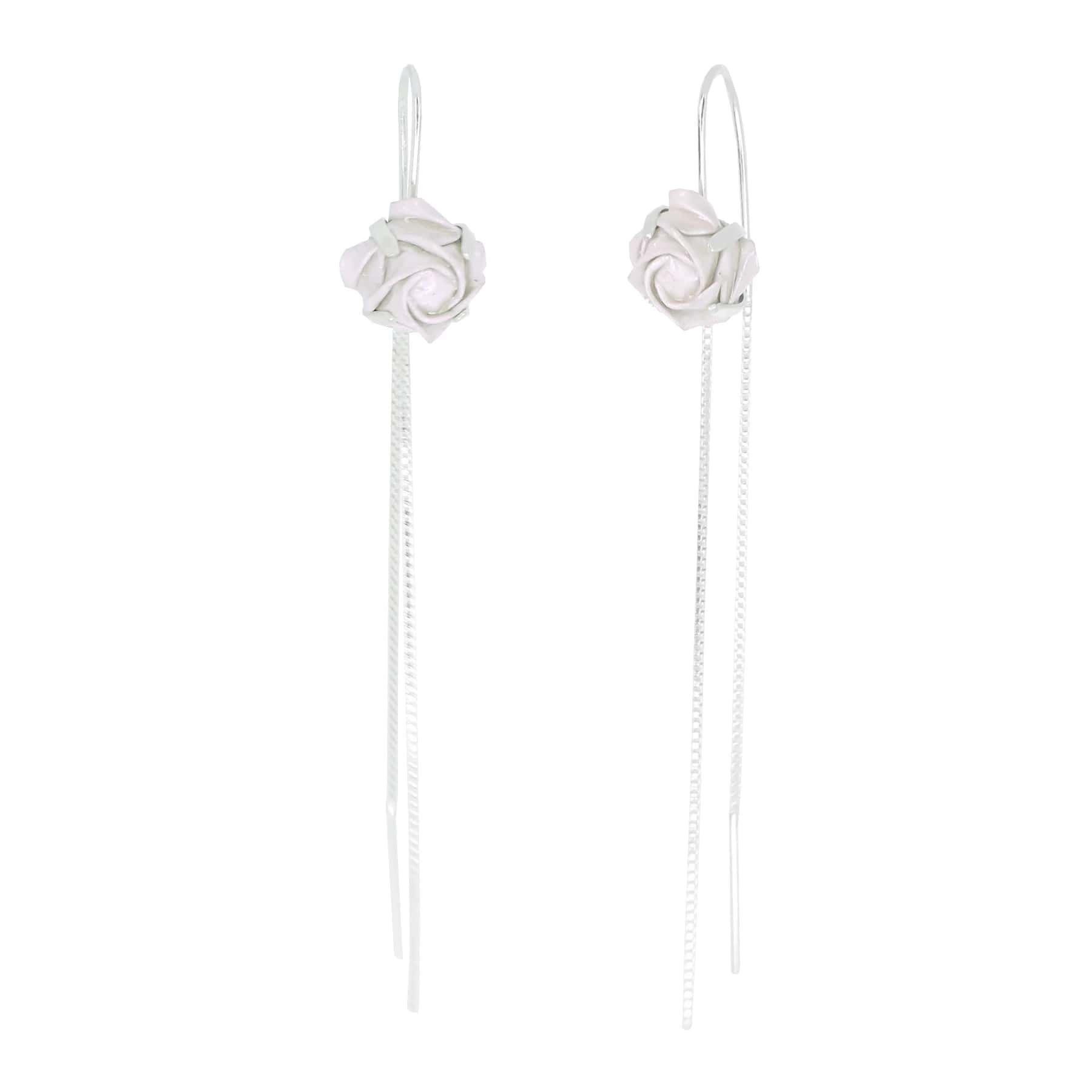 Arete rosa cadena
