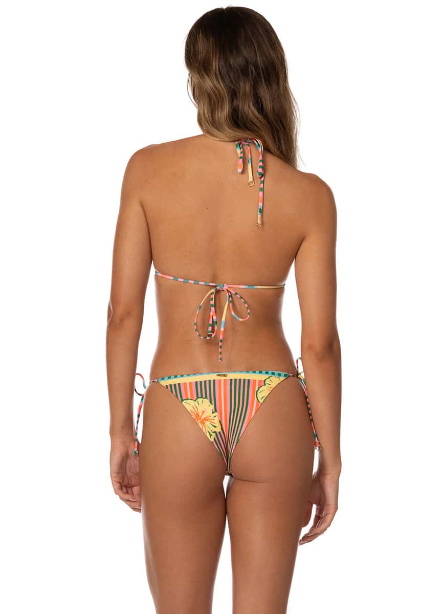 Maaji Striped Paradise Sunflash Low Rise Tie Side Bikini Bottom