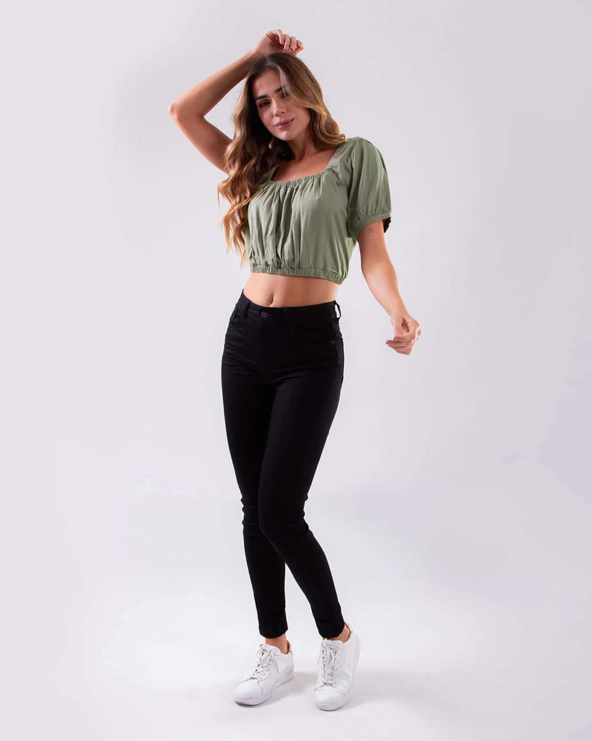 Blusa verde para mujer