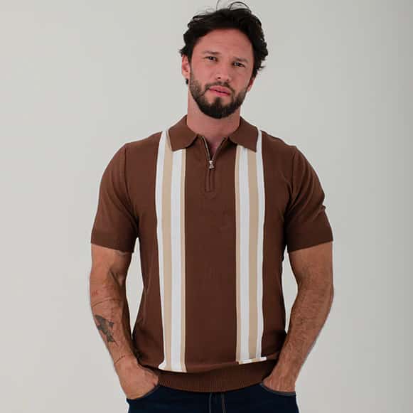SUETER TIPO POLO MODA TEJIDO HOMBRE