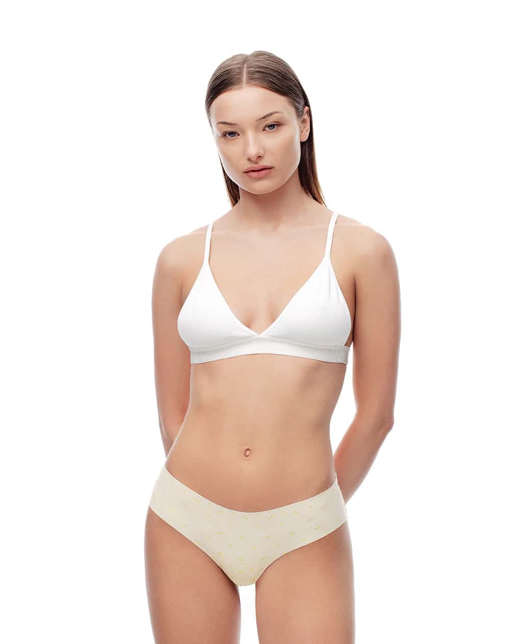 Panty cachetero tiro medio invisible estampado mujer