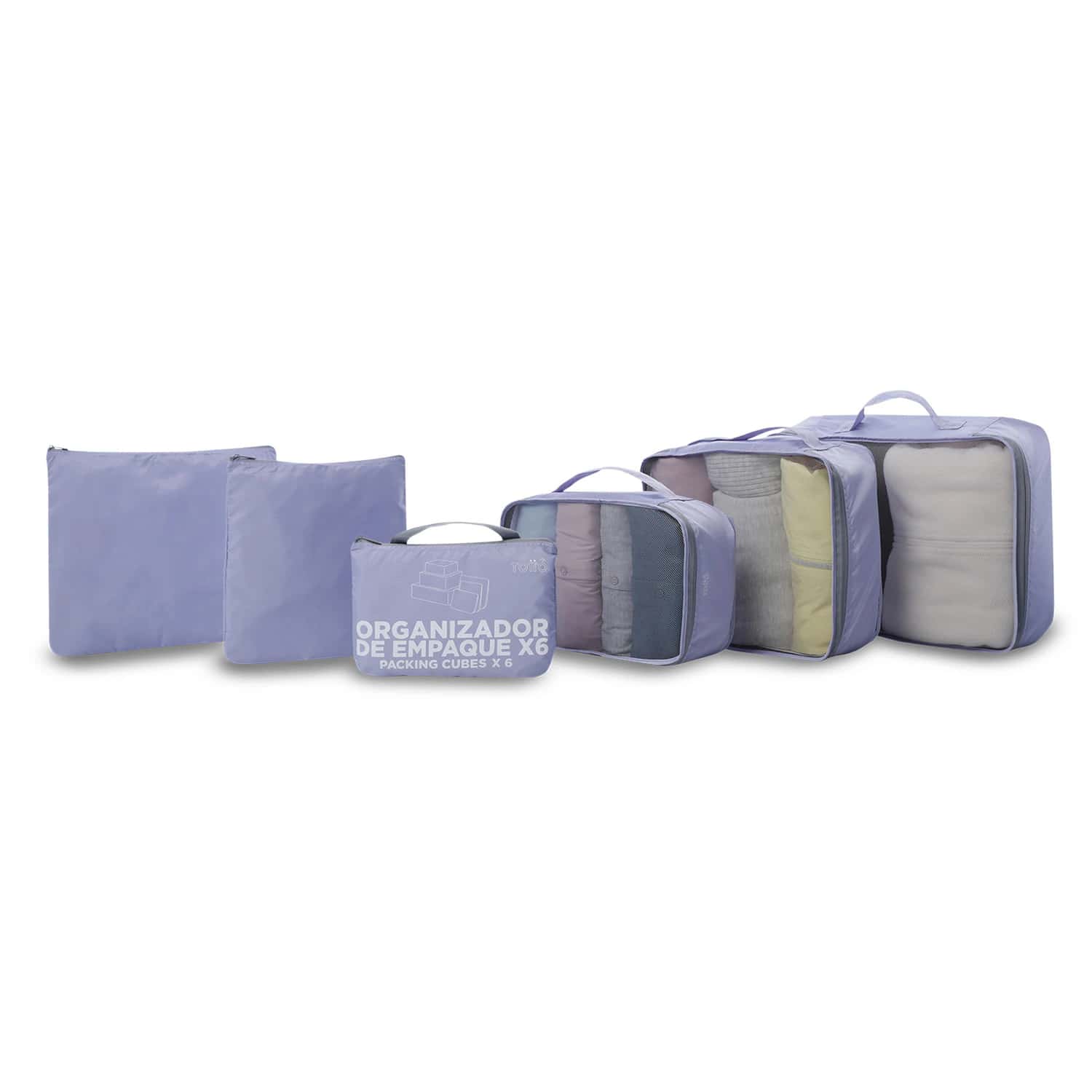 Organizador de Viaje Packing Cube X 6 Morado