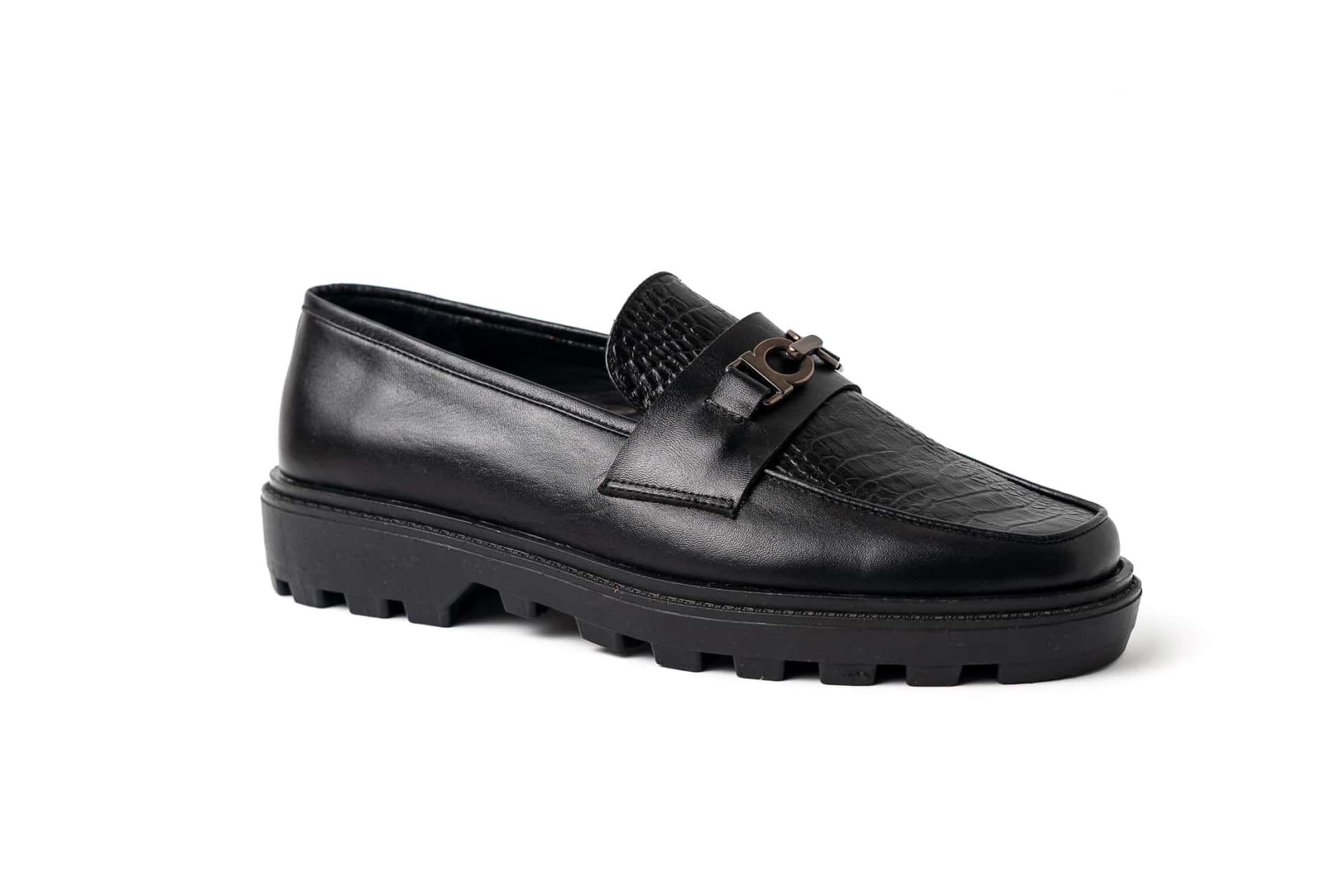 Mocasines Dublín Negro Hebilla Onix