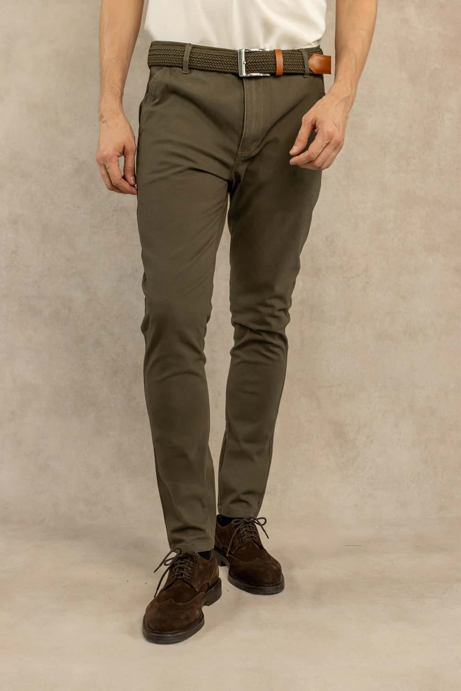 Pantalon Elastico Verde Militar