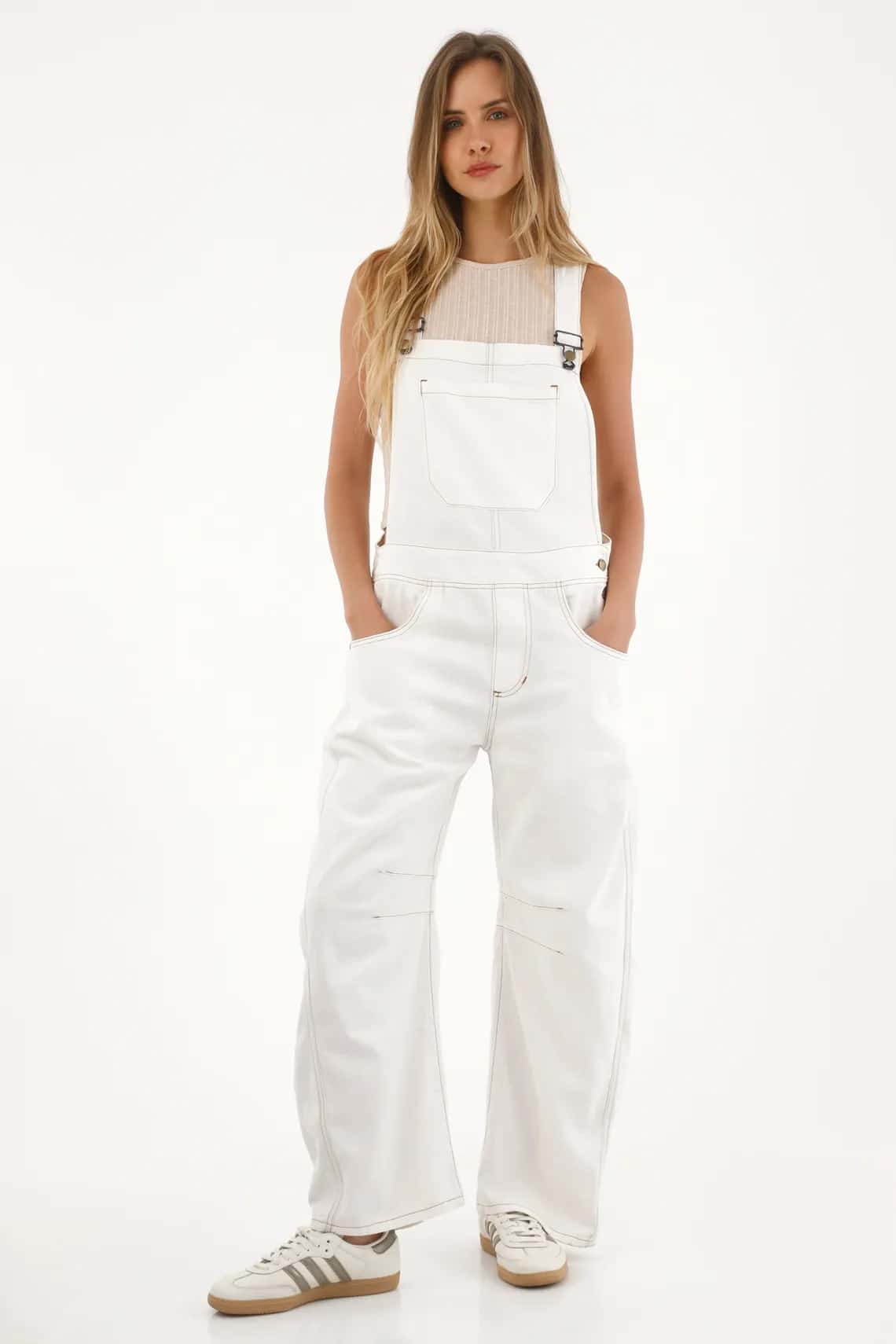 Overall largo tipo Horseshoe crudo para mujer