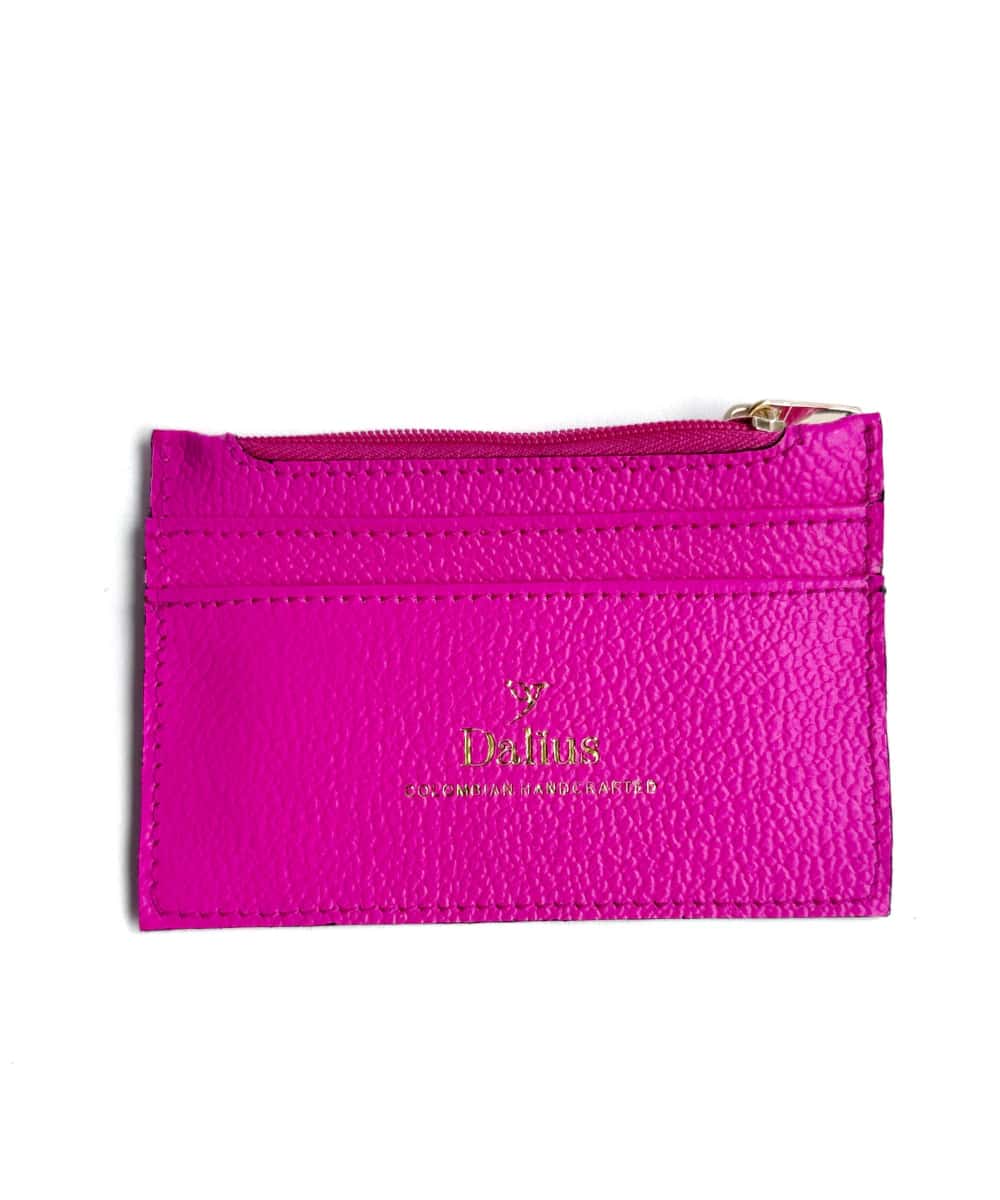 Mini Tarjeteros en cuero fucsia
