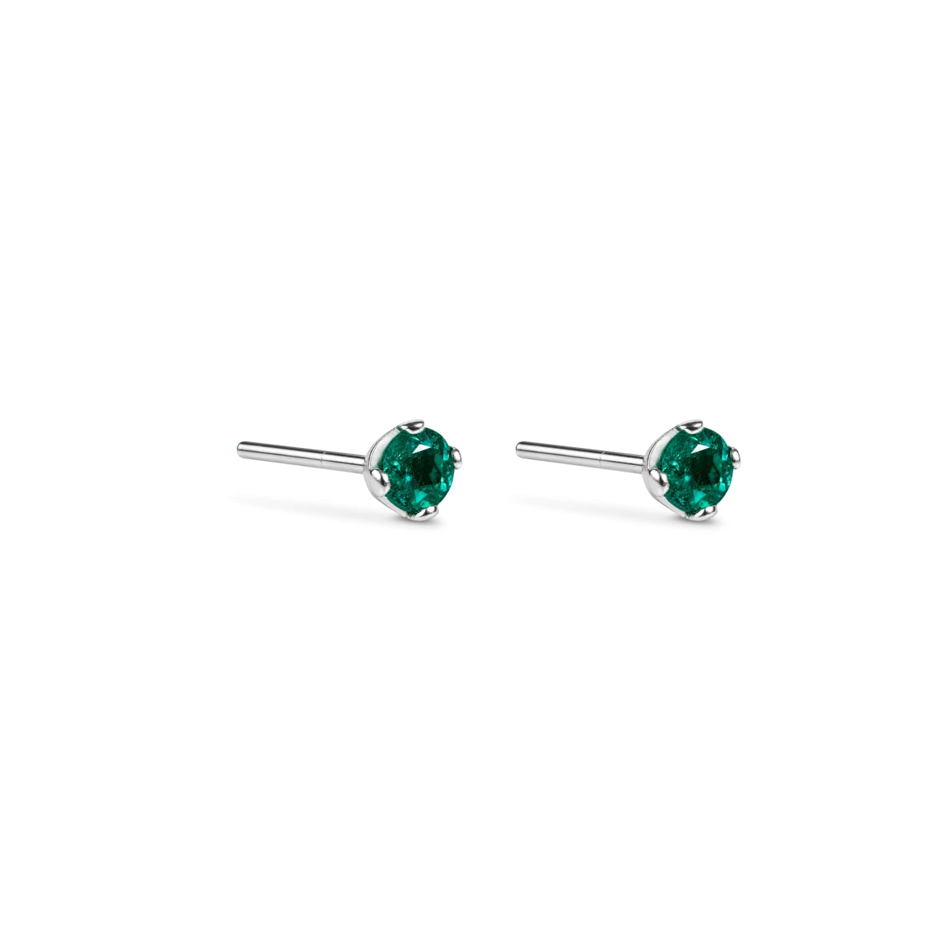 SILVER FACET EMMERALD | TOPOS CON ESMERALDA EN PLATA LEY 925 CON PIEDRA