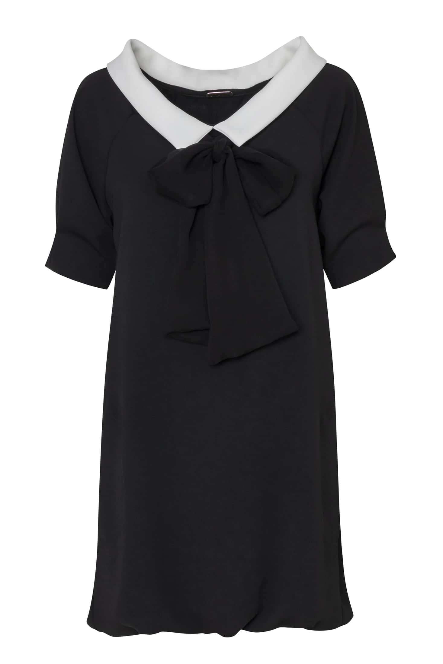 Bateau-Collar Bow-Tie Cady Mini Dress - miniatura 2
