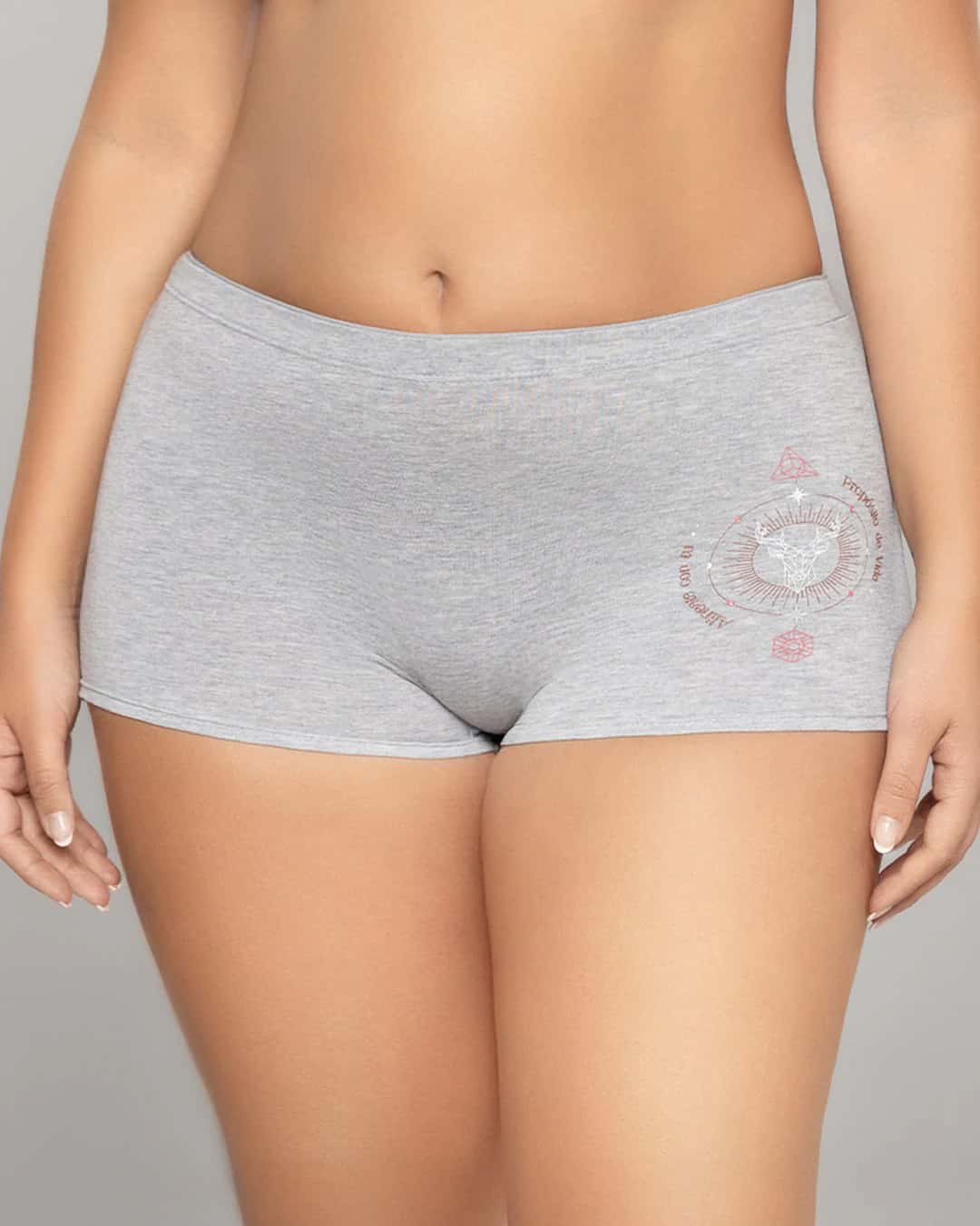 Boxer Largo Tiro Alto en Algodón Estampado para Mujer Ref. 8012 - miniatura 5