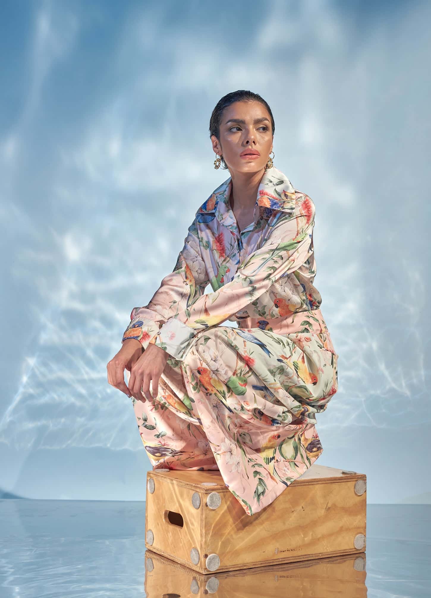 Pantalón Naty Ii Estampado Pájaros Dégrade - miniatura 2