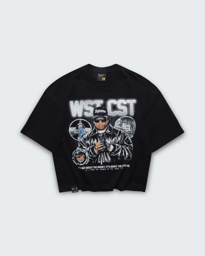 Camiseta Negra Boxy Eazy - miniatura 1
