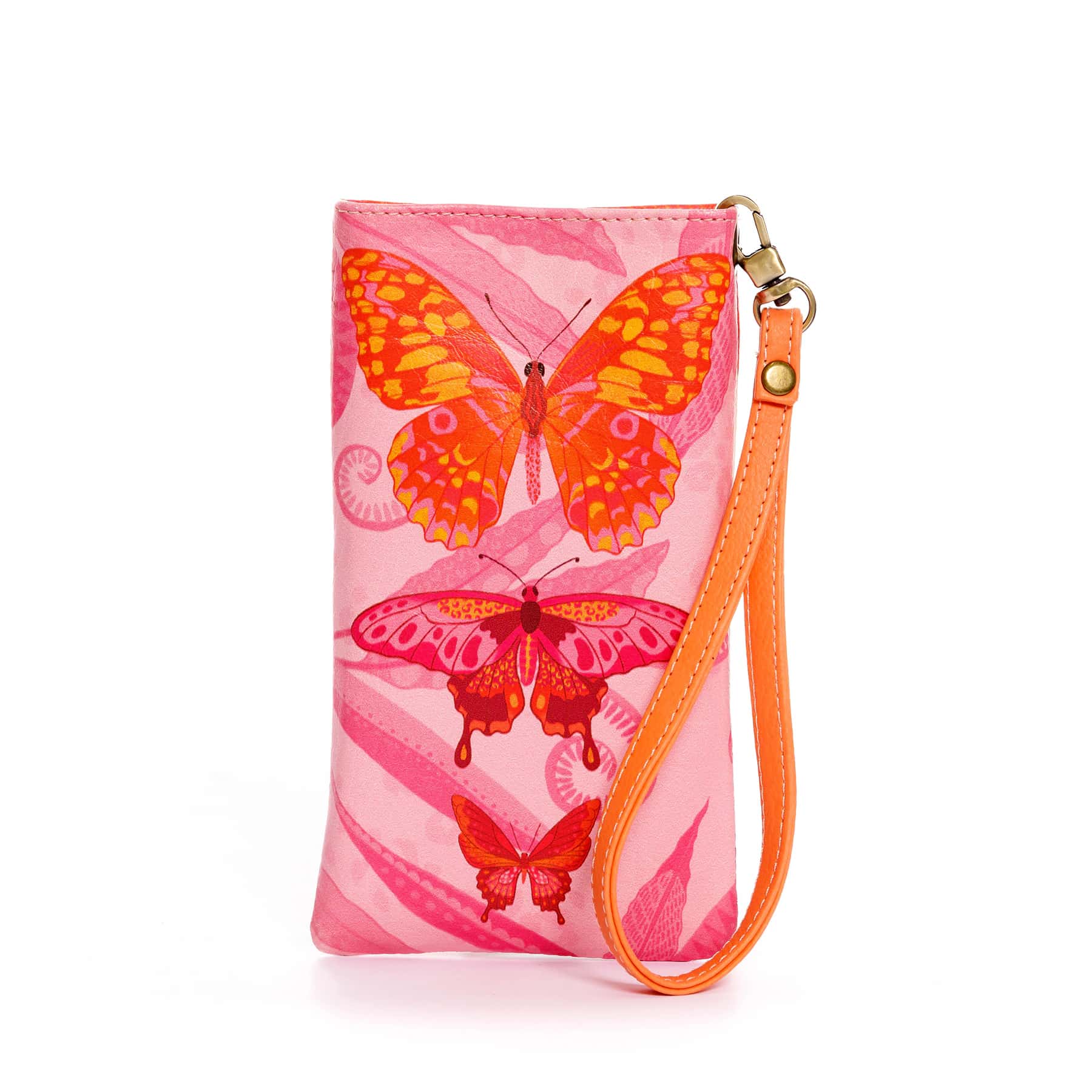 Estuche De Gafas O Celular Para Mujer Mariposas Con Pulsera Y Broche - miniatura 2