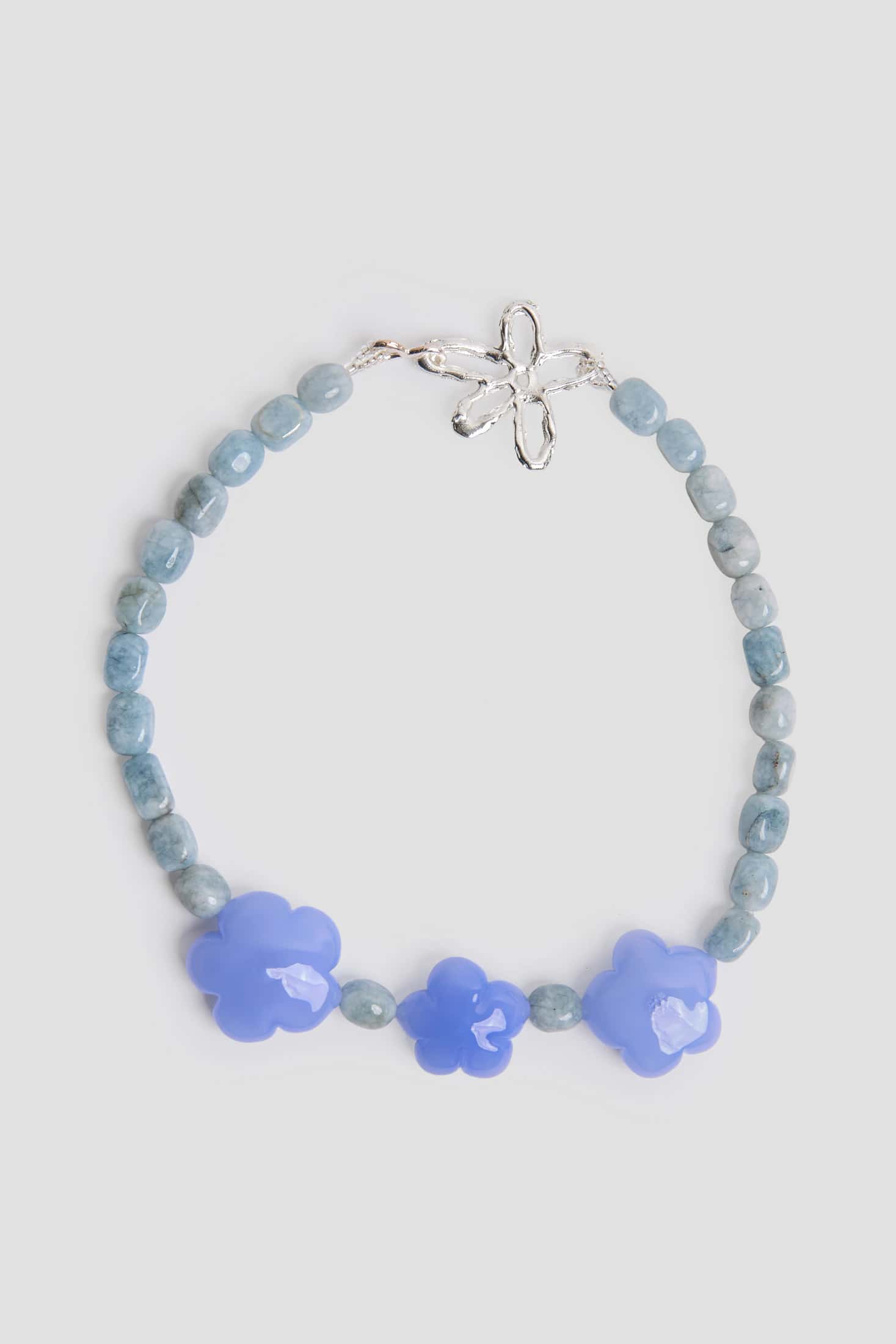 Collar trío mora azul