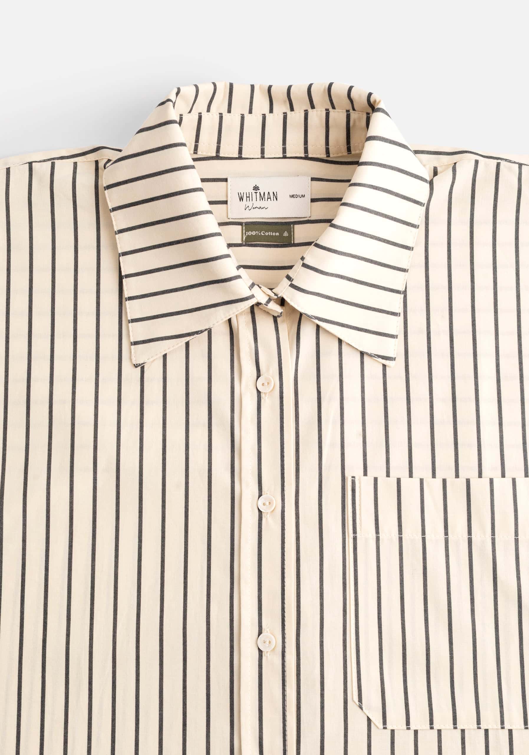 Camisa M Antonella Rayas GRD Beige - miniatura 4