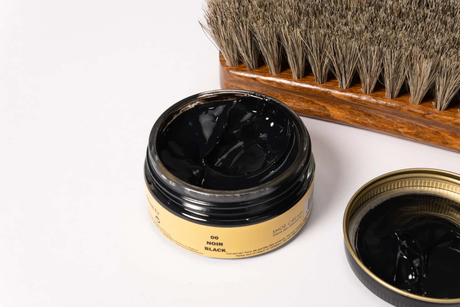 COMBO 4 : Shoe Cream Marrón Oscura y Negra - Renovador - Crema Esencial - Grasa Fina - Cepillo crin - miniatura 5