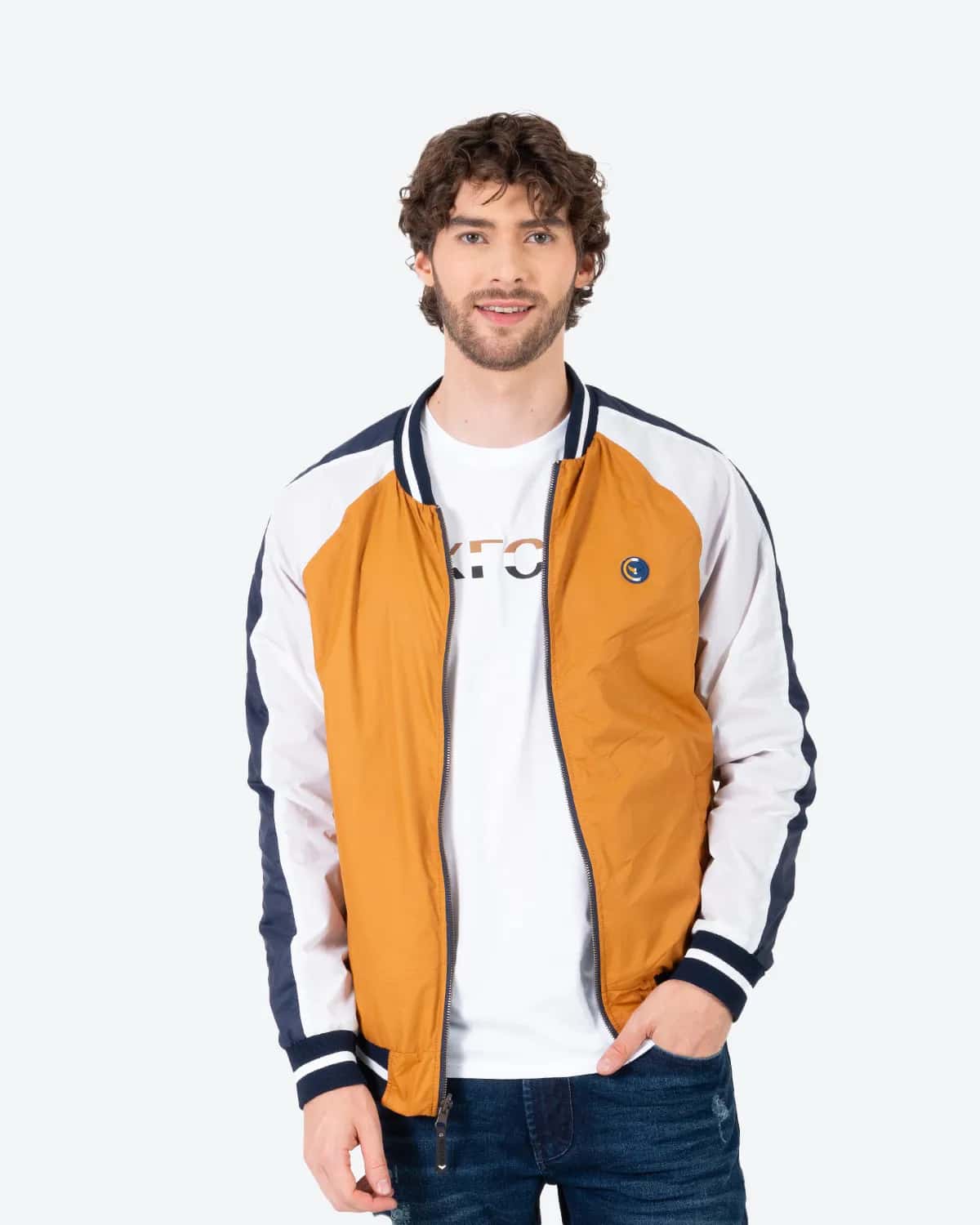 Chaqueta doble faz multicolor para hombre