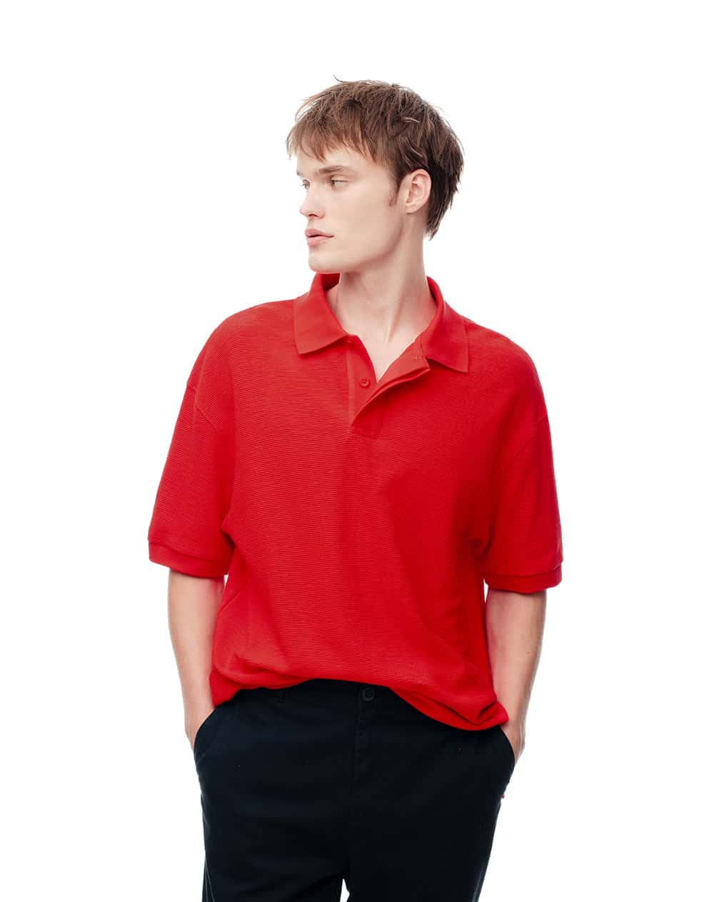 Polo regular roja hombre