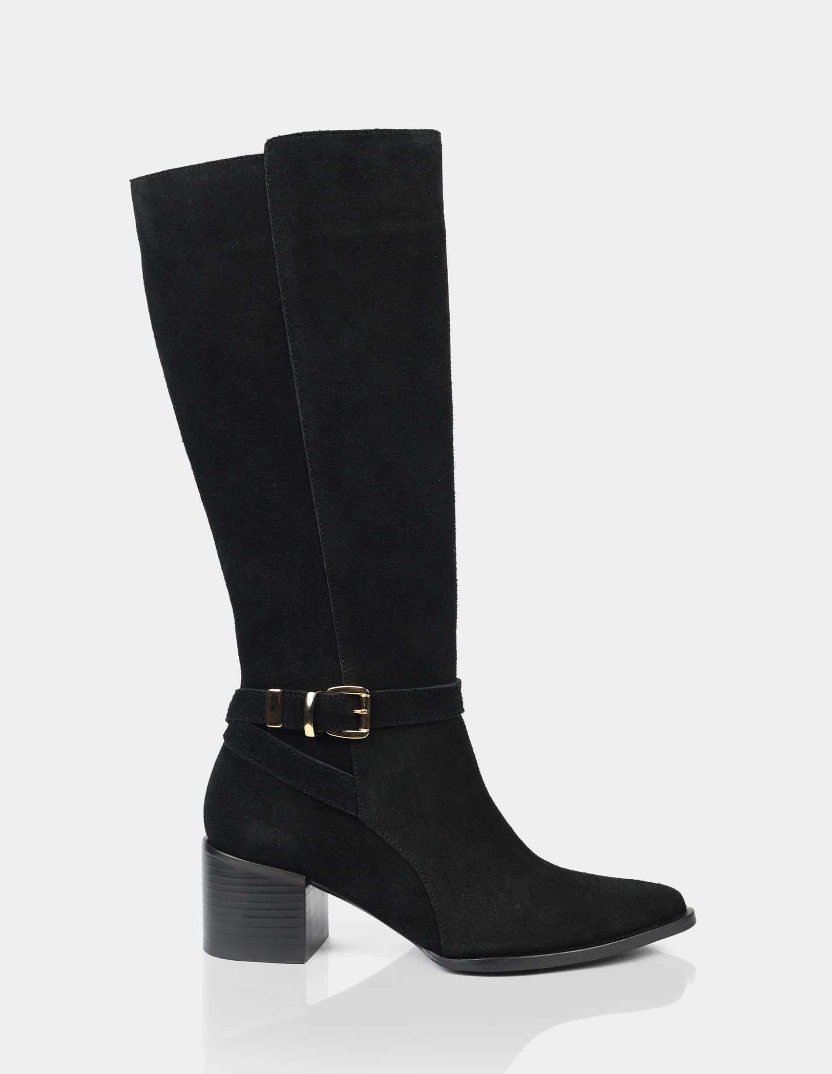 Bota Loren Gamuza Negro - miniatura 1