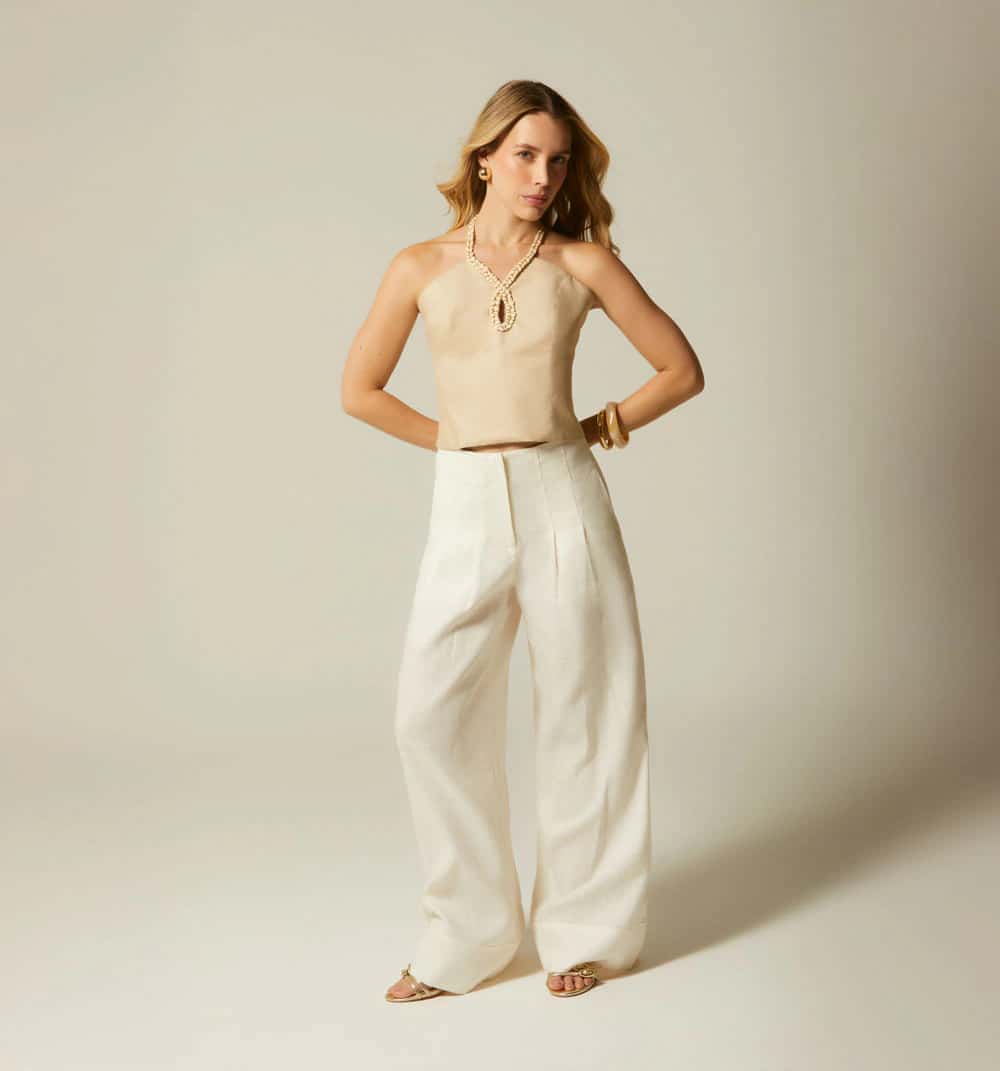 Blusa de tiras con insumo
