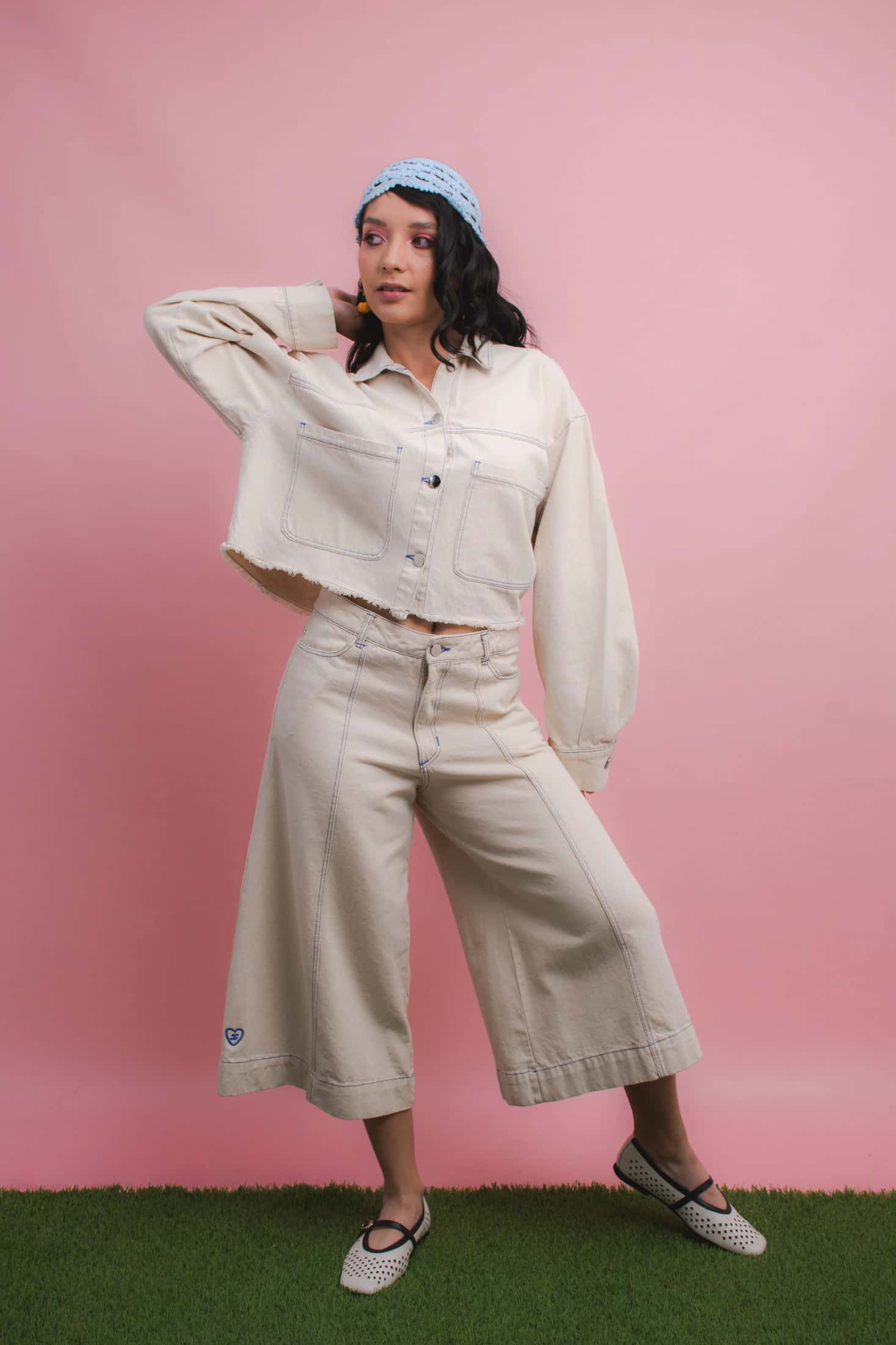 Jean ADN Wide Leg crudo