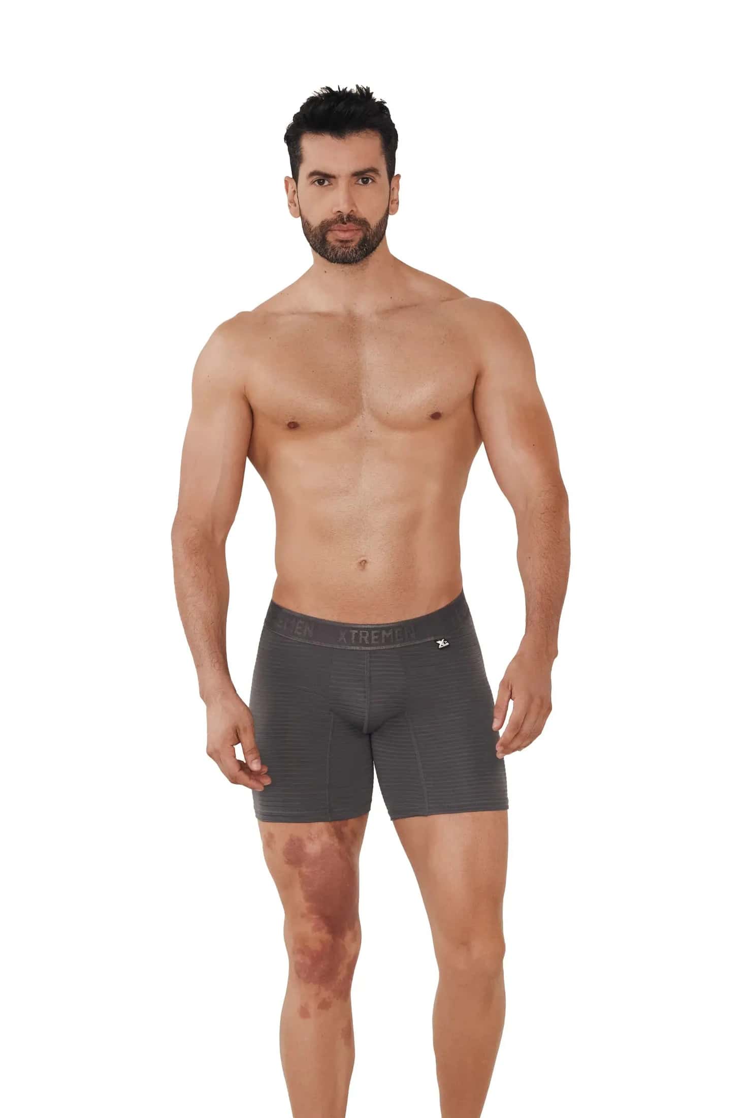 BOXER MICROFIBRA JACQUARD DESAGUJADO  GRIS OSCURO