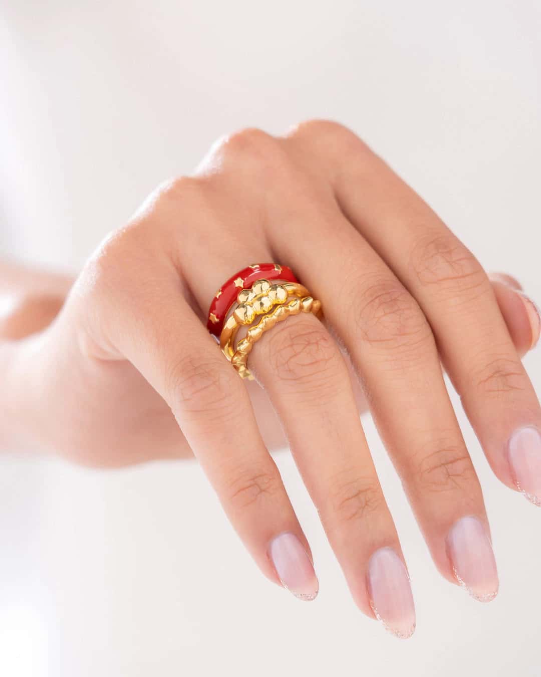 Set X3 Anillos Estrella Nube