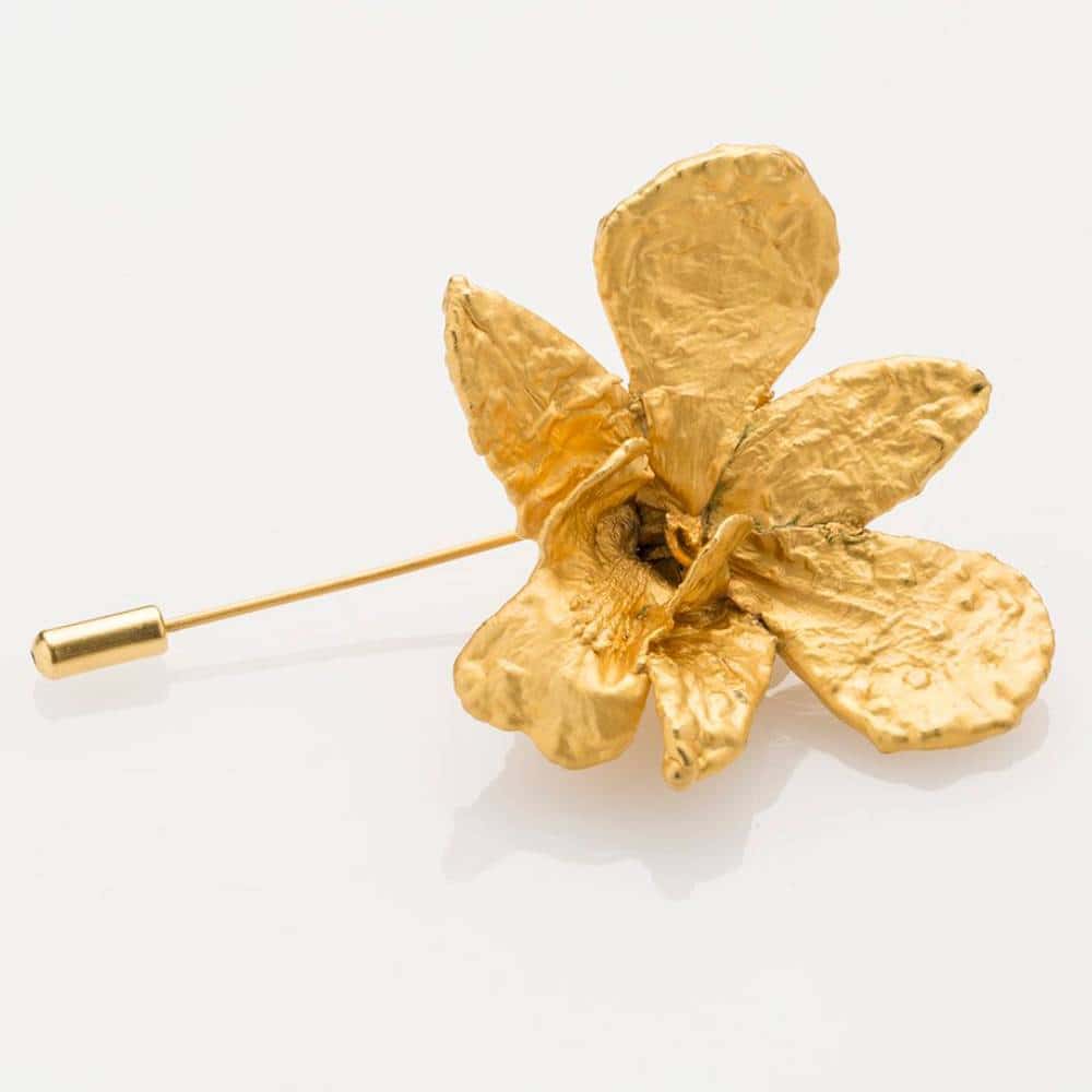 Yellow Dendrobium Pin