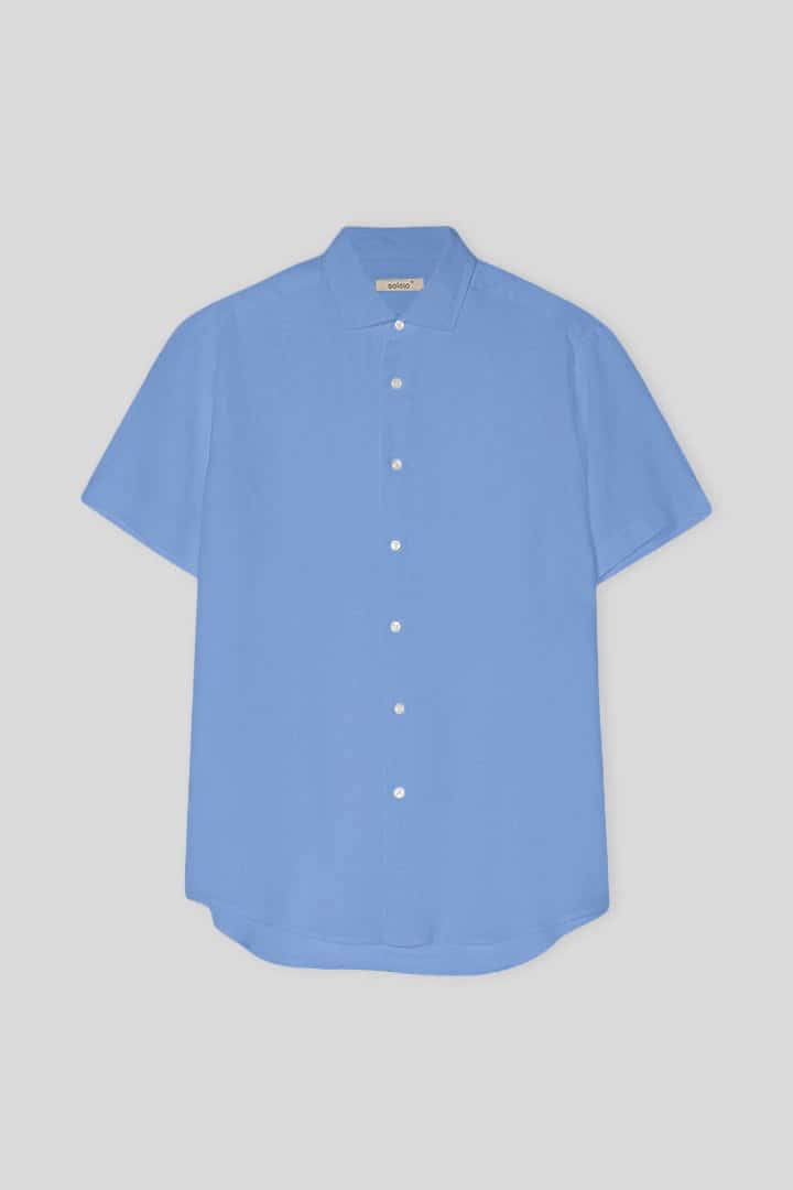 Men's linen shirt vista blue