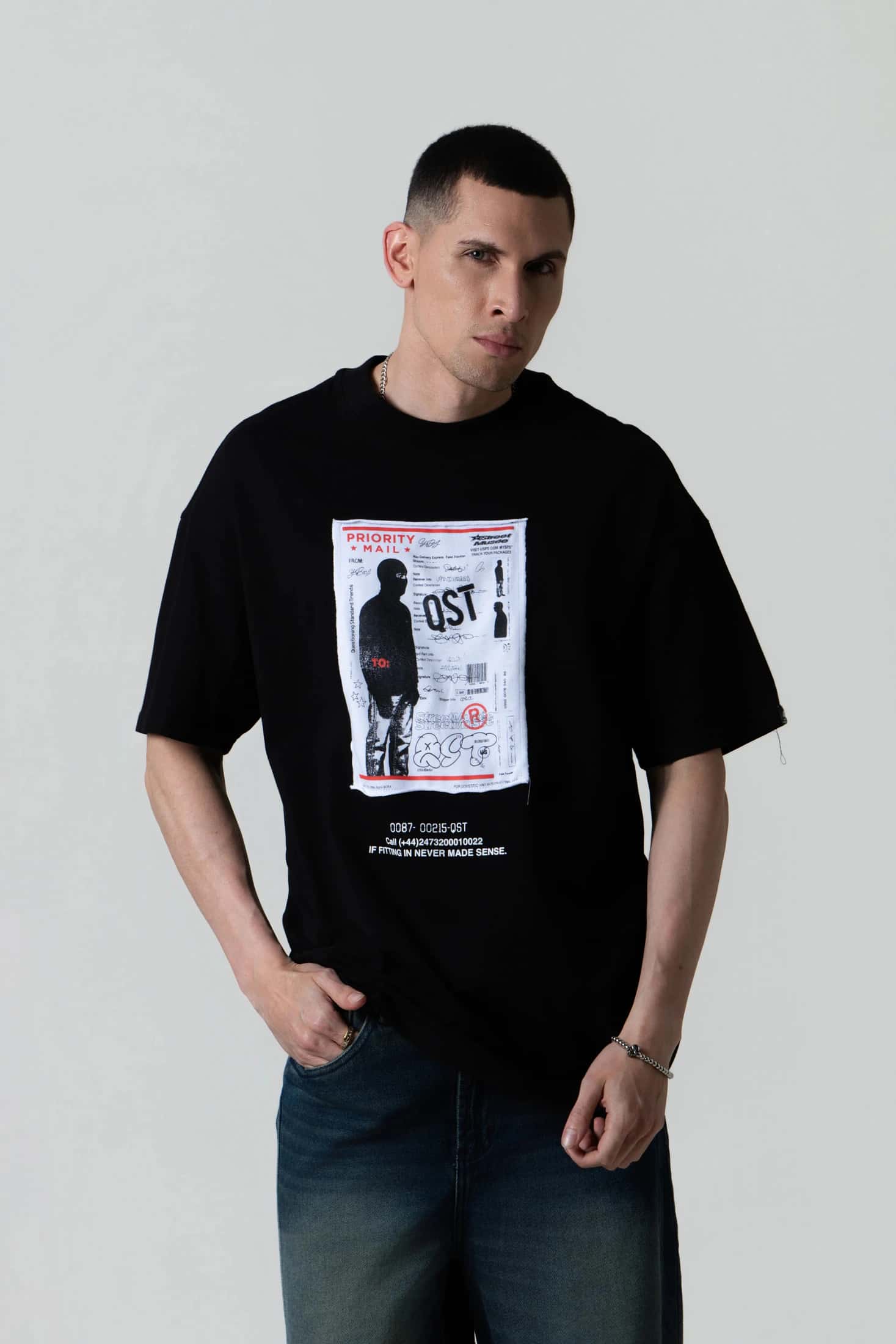 CAMISETA MANGA CORTA COLOR NEGRO