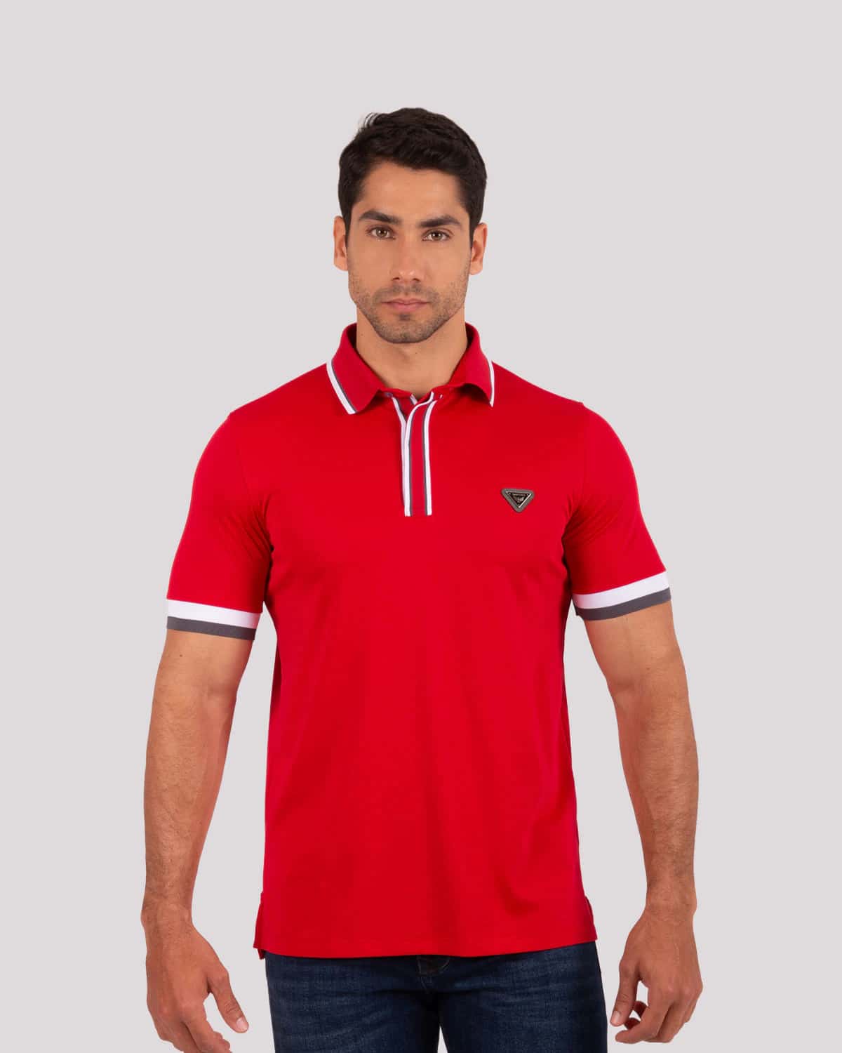 Polo rojo para hombre