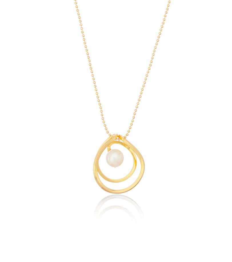 Collar Mar Perla Dorado