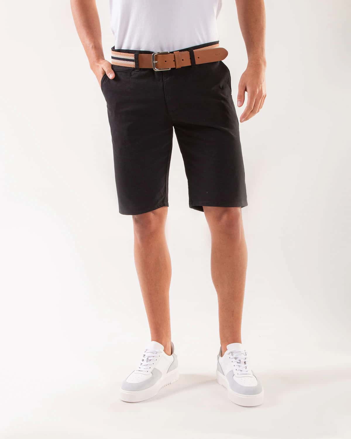 Bermuda negro para hombre